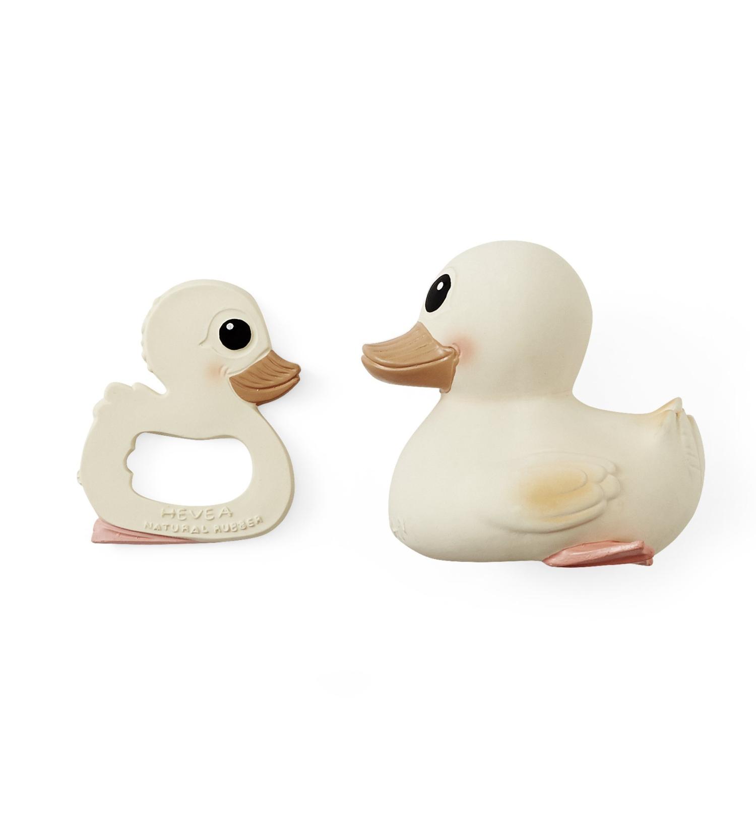 HEVEA Kawan Rubber Duck & Teether Gift Set - Natural Rubber for Babies - Buy Online on GoSupps.com