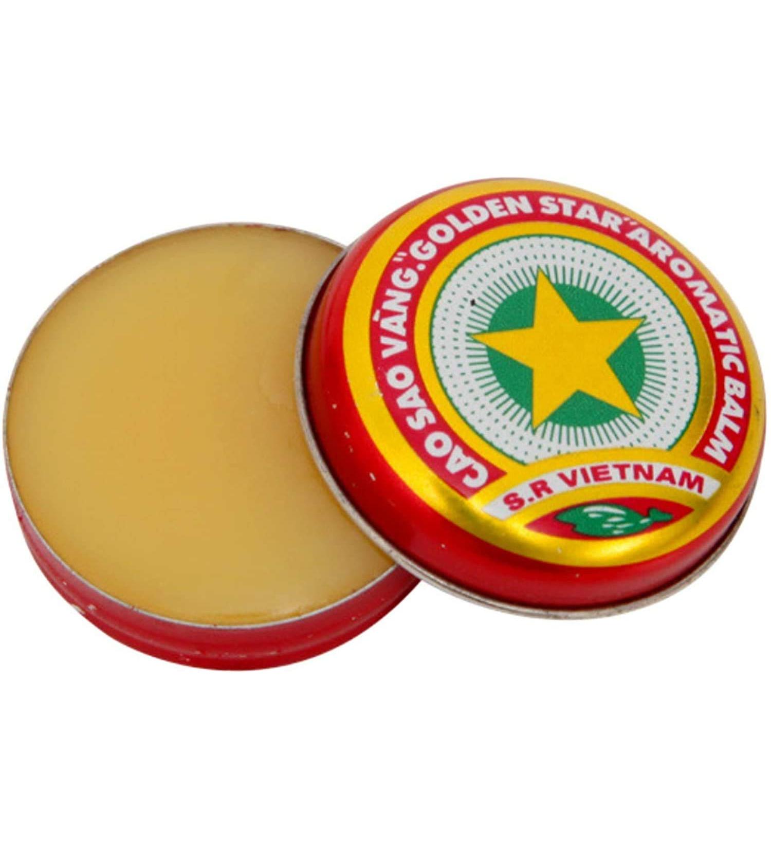 Cao Sao Vang 3 X New Golden Star Balm Vietnam 3g Each/9g Total (Natural)