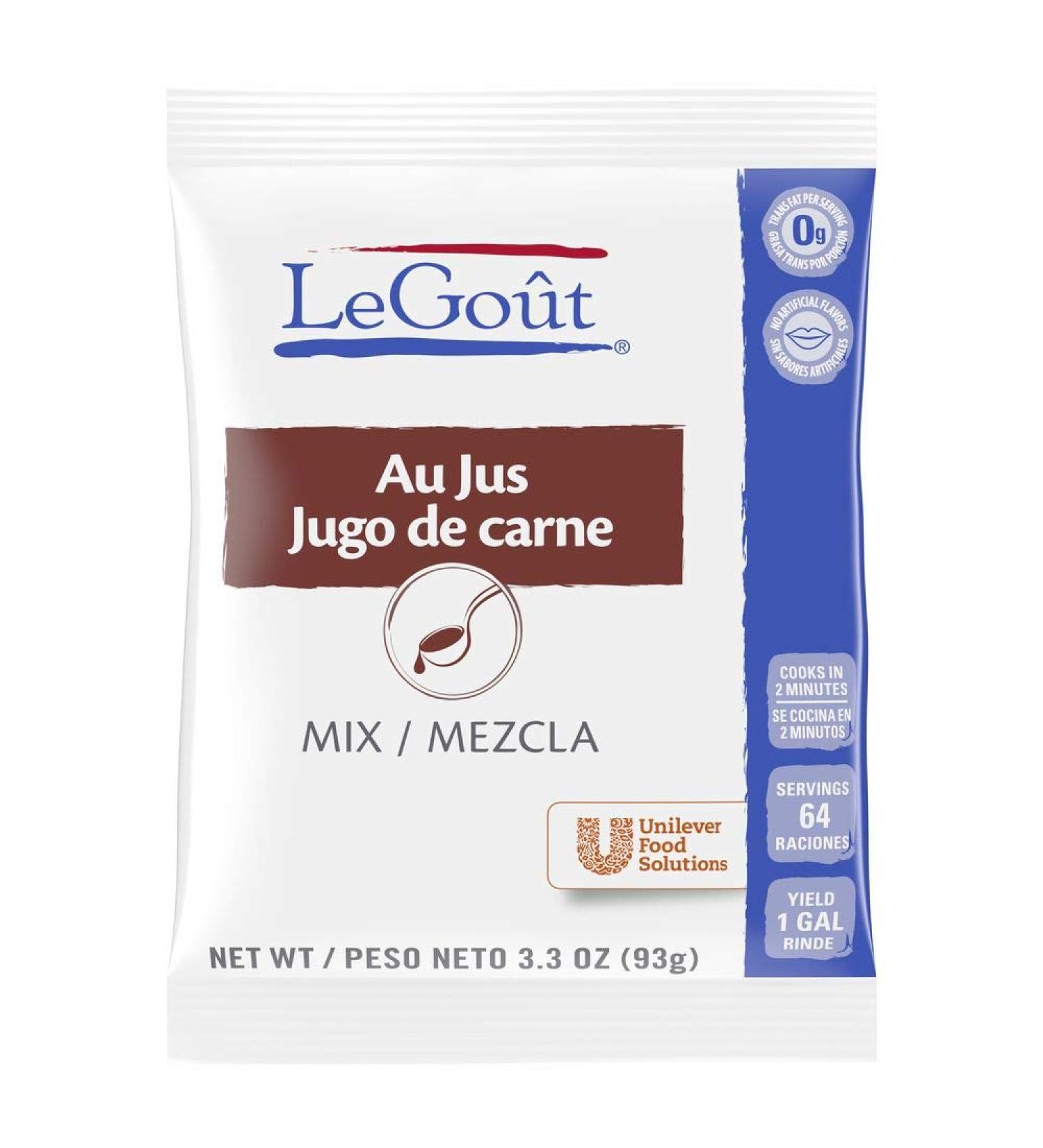 LeGout Au Jus Gravy Mix - 2 Minute Cooking, 0g Trans Fat - 3.3oz (Pack of 16) - Buy Online on GoSupps.com