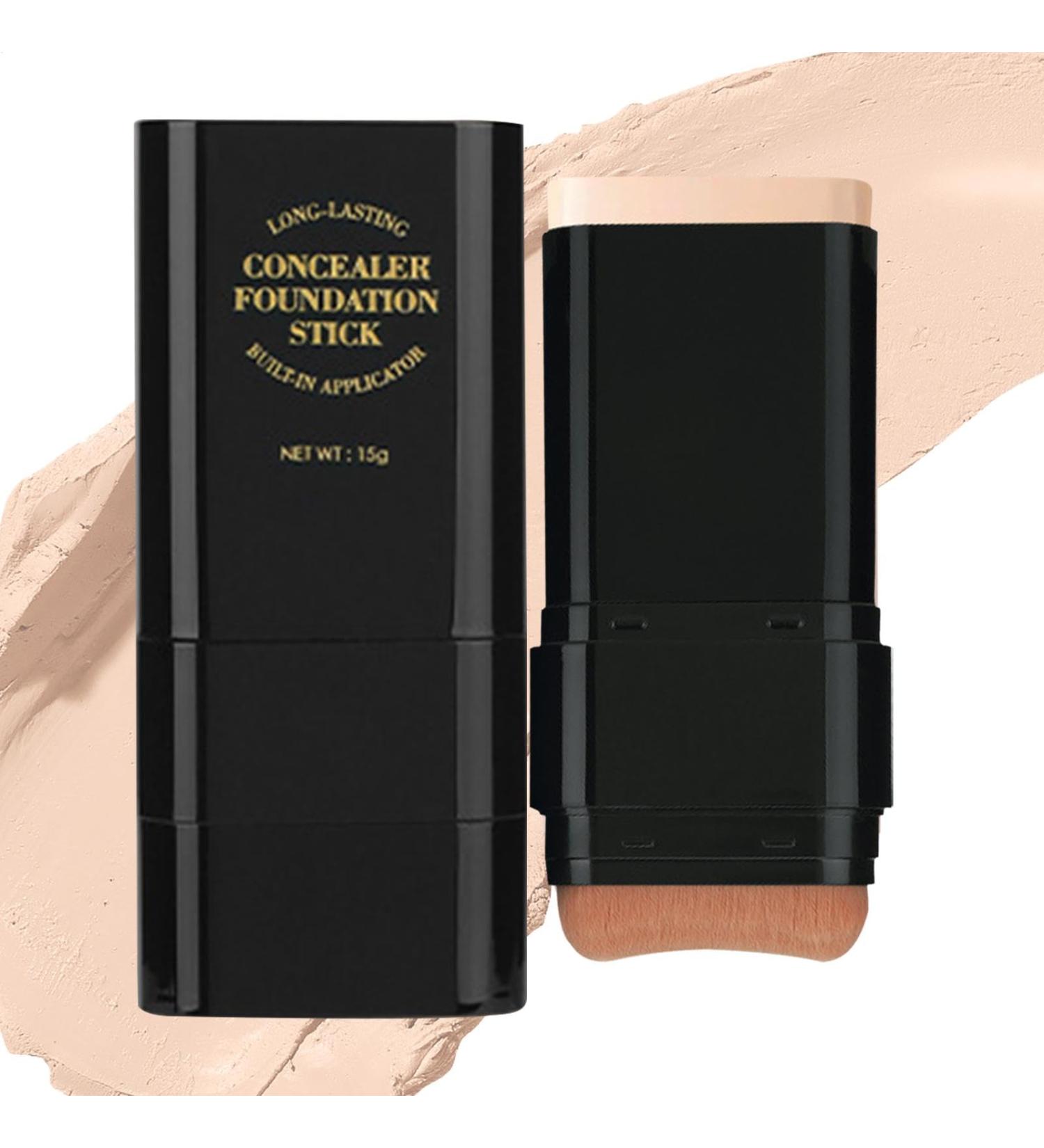 Foundation Makeup Full Coverage Stick Foundation - 15g Face Makeup Foundation Dual-Headed Concealer Cream Long-Lasting Face Makeup for Girls - Buy Online on GoSupps.com