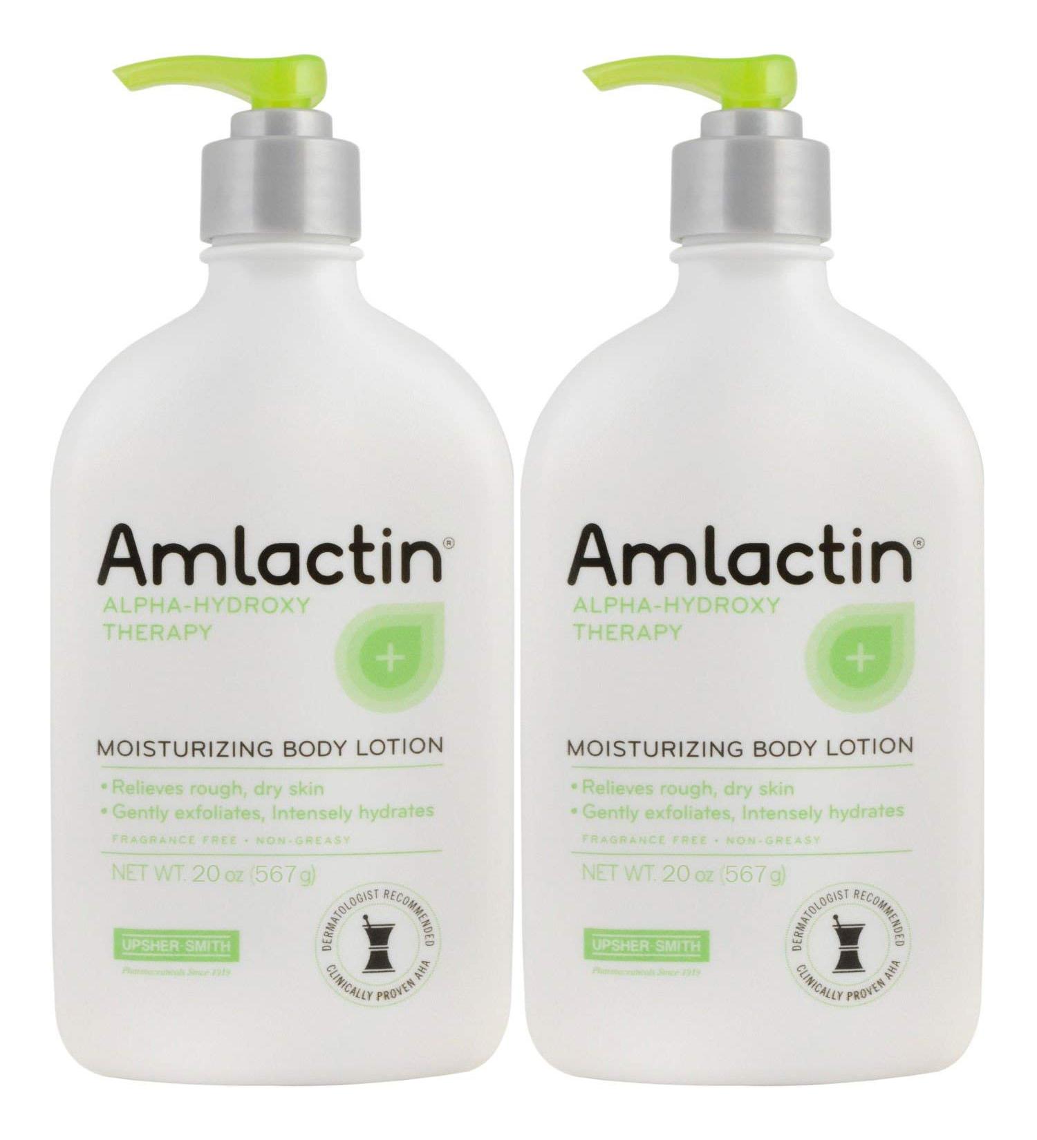 Amlactin 12% Lactic Acid Daily Moisturizing Lotion 20oz - 2 Pack - Buy Online on GoSupps.com
