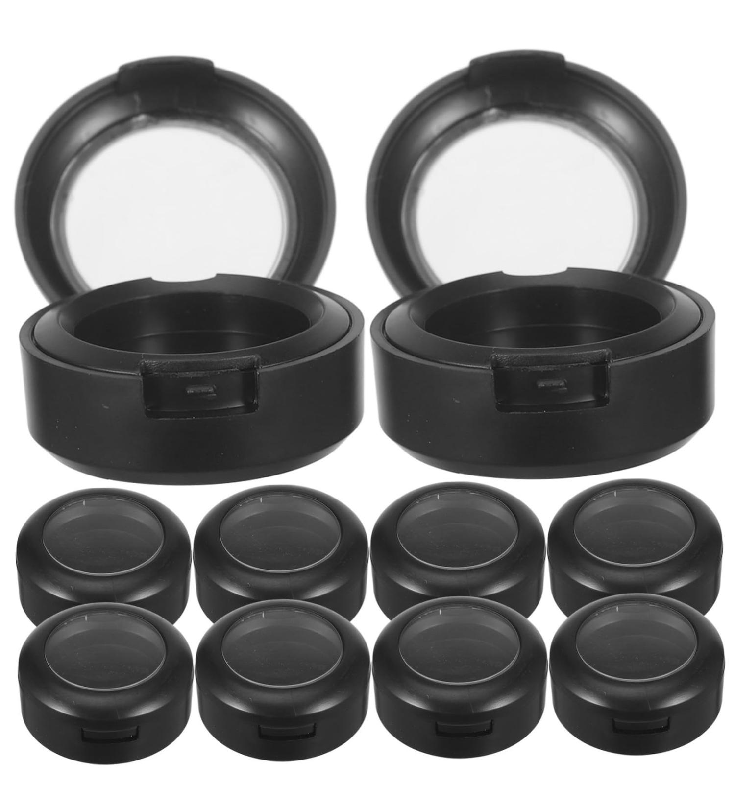 Mipcase 20 pcs Travel Mirror for Organizer Case Eyeshadow Makeup Empty Pan Compact DIY Plate Blush 3.8x3.8cmx2pcs Blackx2pcs - Buy Online on GoSupps.com