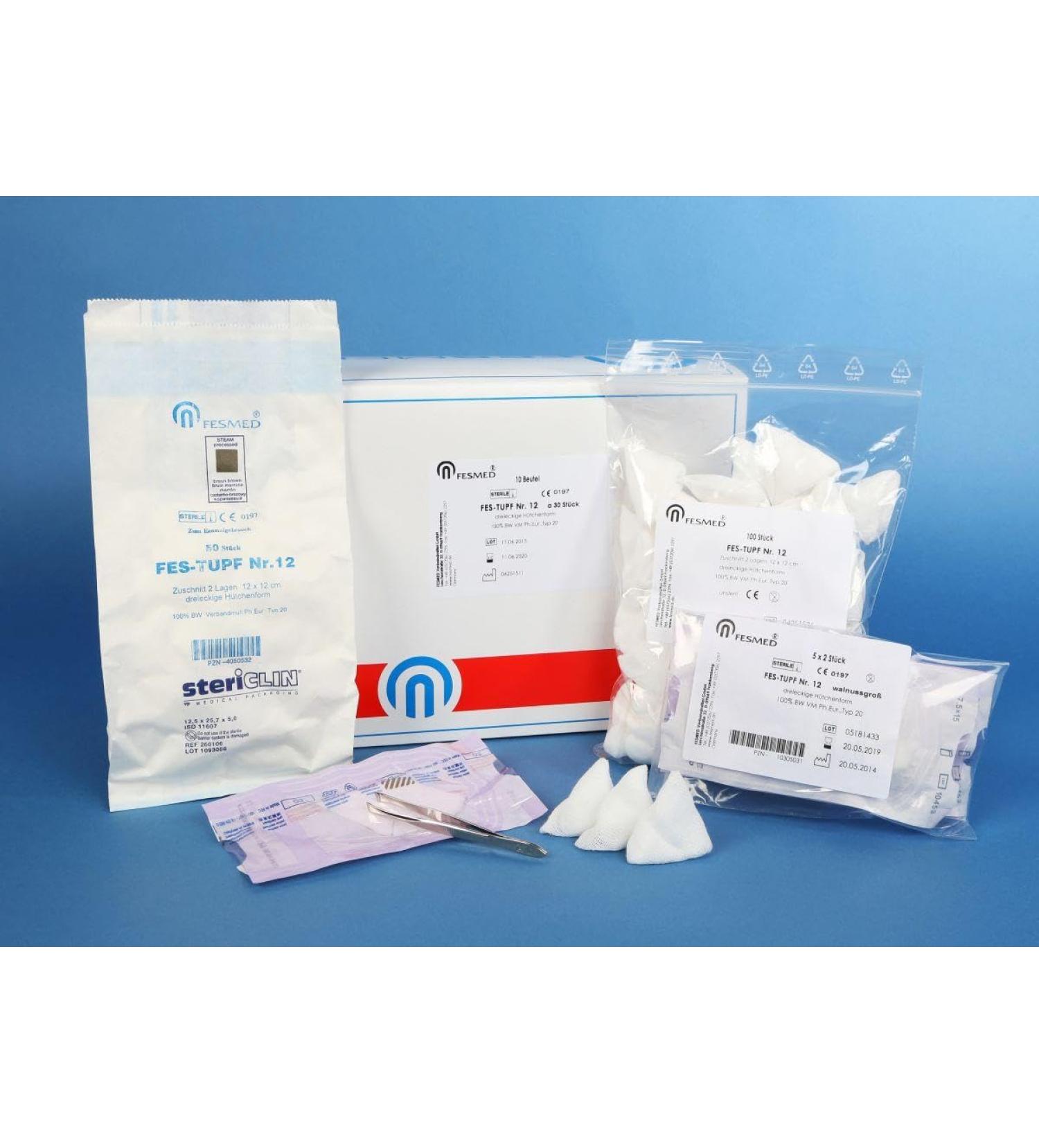 GAUZE SWAB FES-TUPF No.12 non-sterile 2-ply 12x12 cm 500 pcs