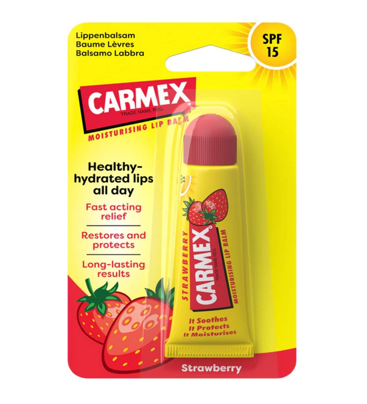  Carmex Carmex Strawberry Lip Balm Moisturizing Spf 15 1 Unit - Buy Online on GoSupps.com