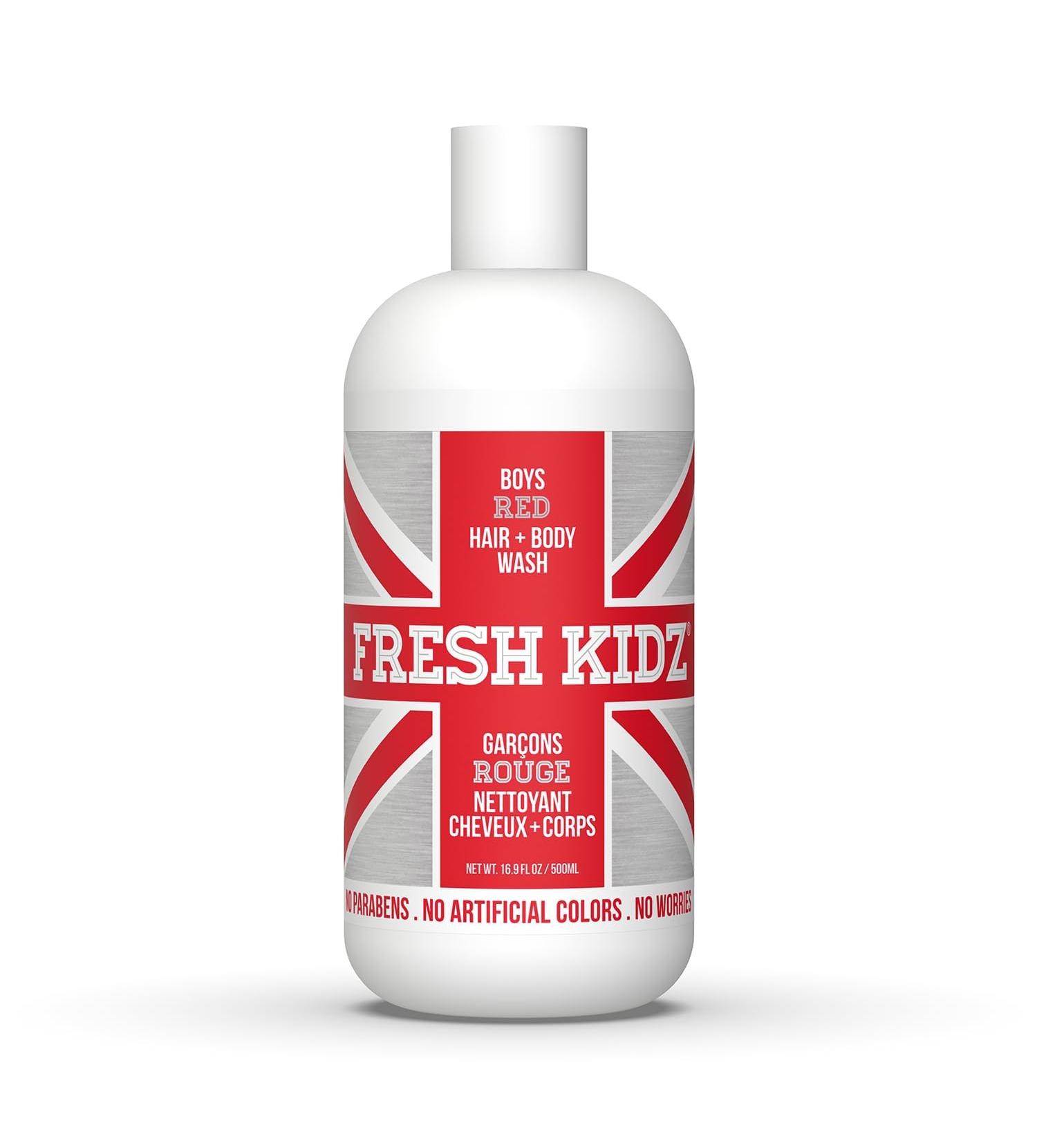 Fresh Kidz Hair & Body Wash for Kids & Teens | Gentle Cleanser for All Skin Types | Boys Red | 16.9 fl. oz - Buy Online on GoSupps.com