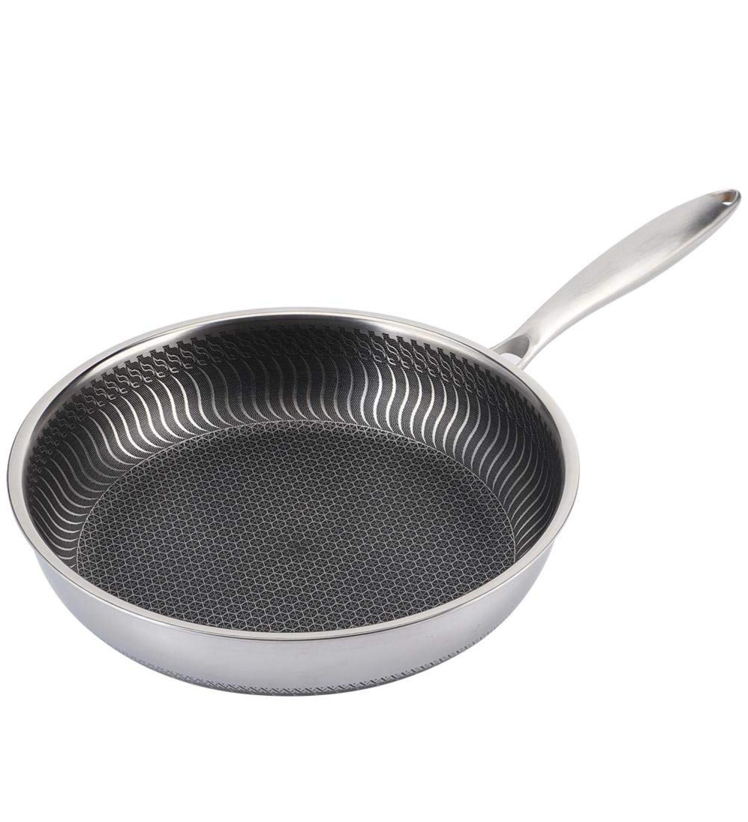 KANWANN Household Frying Pan 28cm 304 Stainless Steel Egg Cooking Frying Pan Pot Kitchen Utensils As the Picture Shows - Buy Online on GoSupps.com