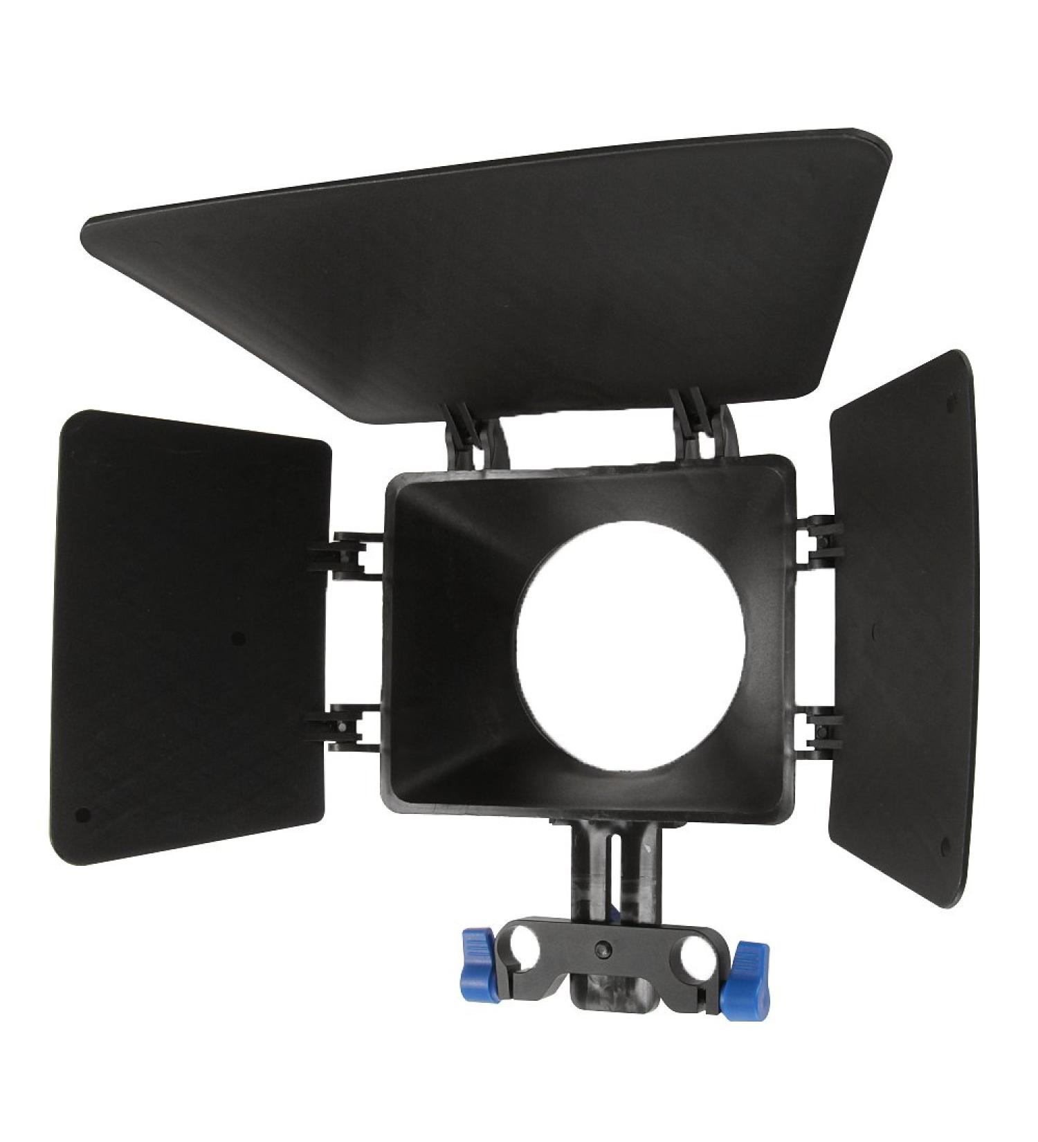 Fotga ABS Plastic Matte Box with 15mm Rail Rod Clamp Sunshade for Camera Cage | Compatible with Canon, Fuijifilm, Panasonic and more - Buy Online on GoSupps.com
