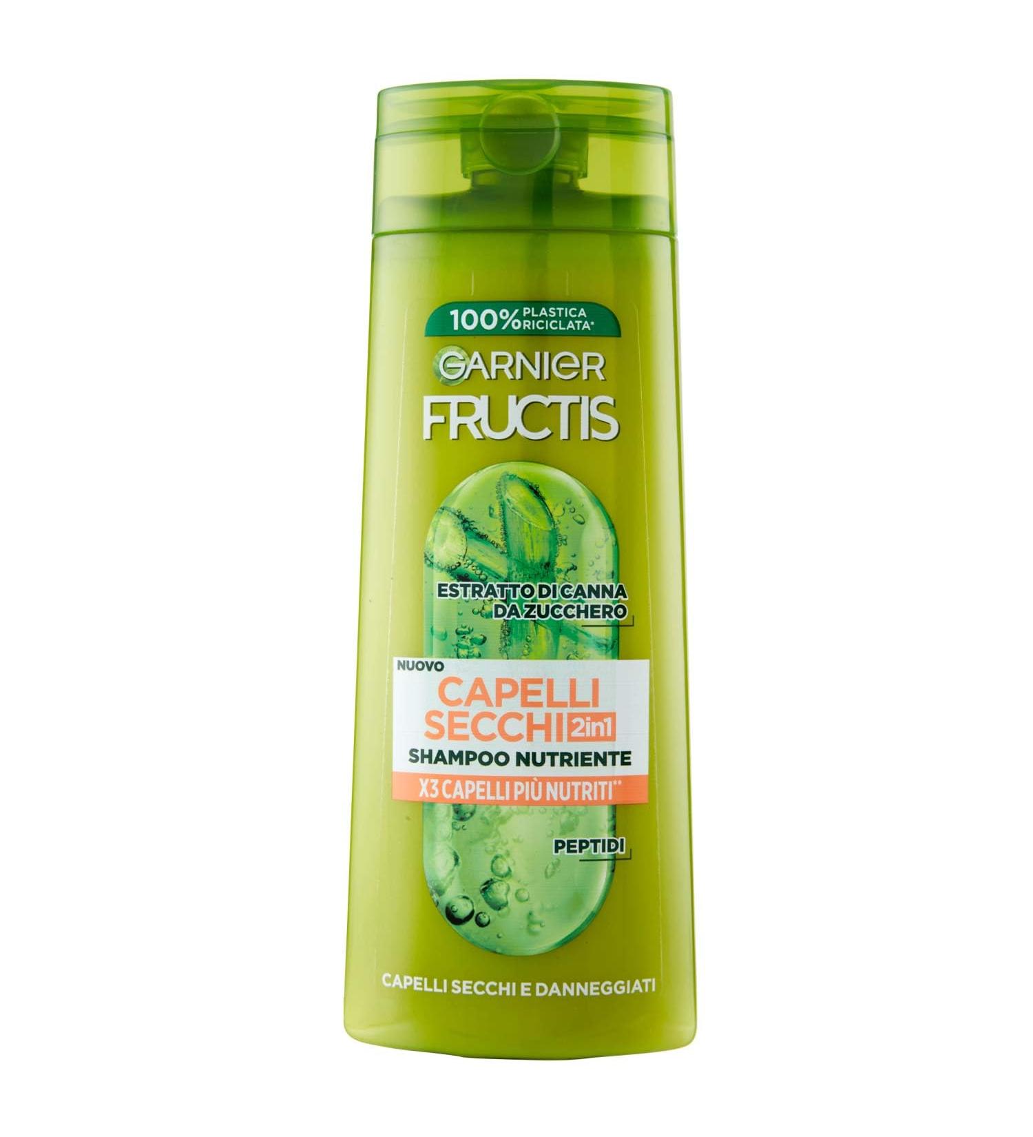 Garnier Fructis 2in1 Shampoo for dry and damaged hair restorative effect with sugar cane extract 250 ml - Buy Online on GoSupps.com