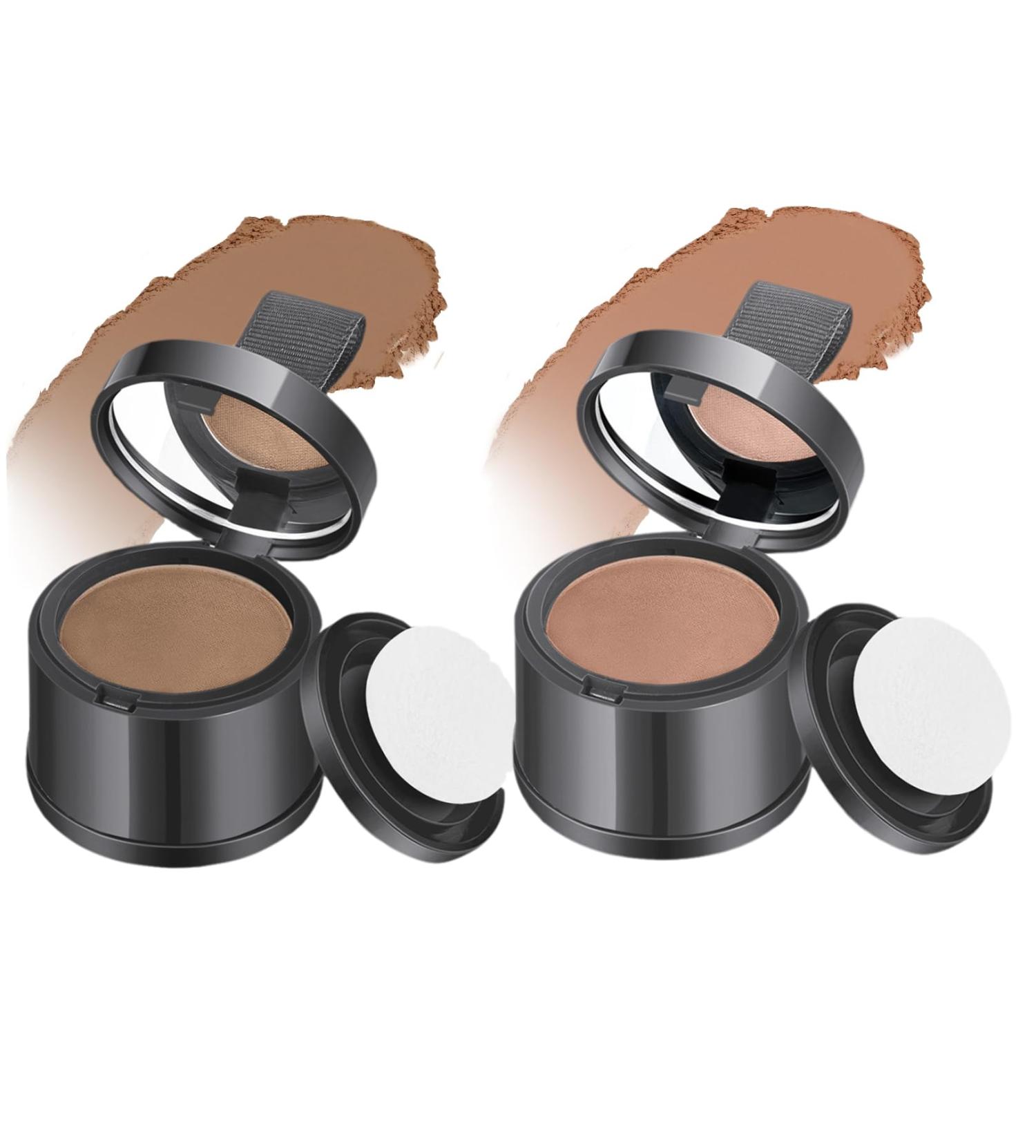2Pcs Root Touch Up Powder Windproof & Sweatproof Hairline Powder for Women & Wen Natural Stain-Proof Hair Loss Concealer Hairline Powder for Thinning Hairline Light Brown & Brown Light Brown Brown - Buy Online on GoSupps.com