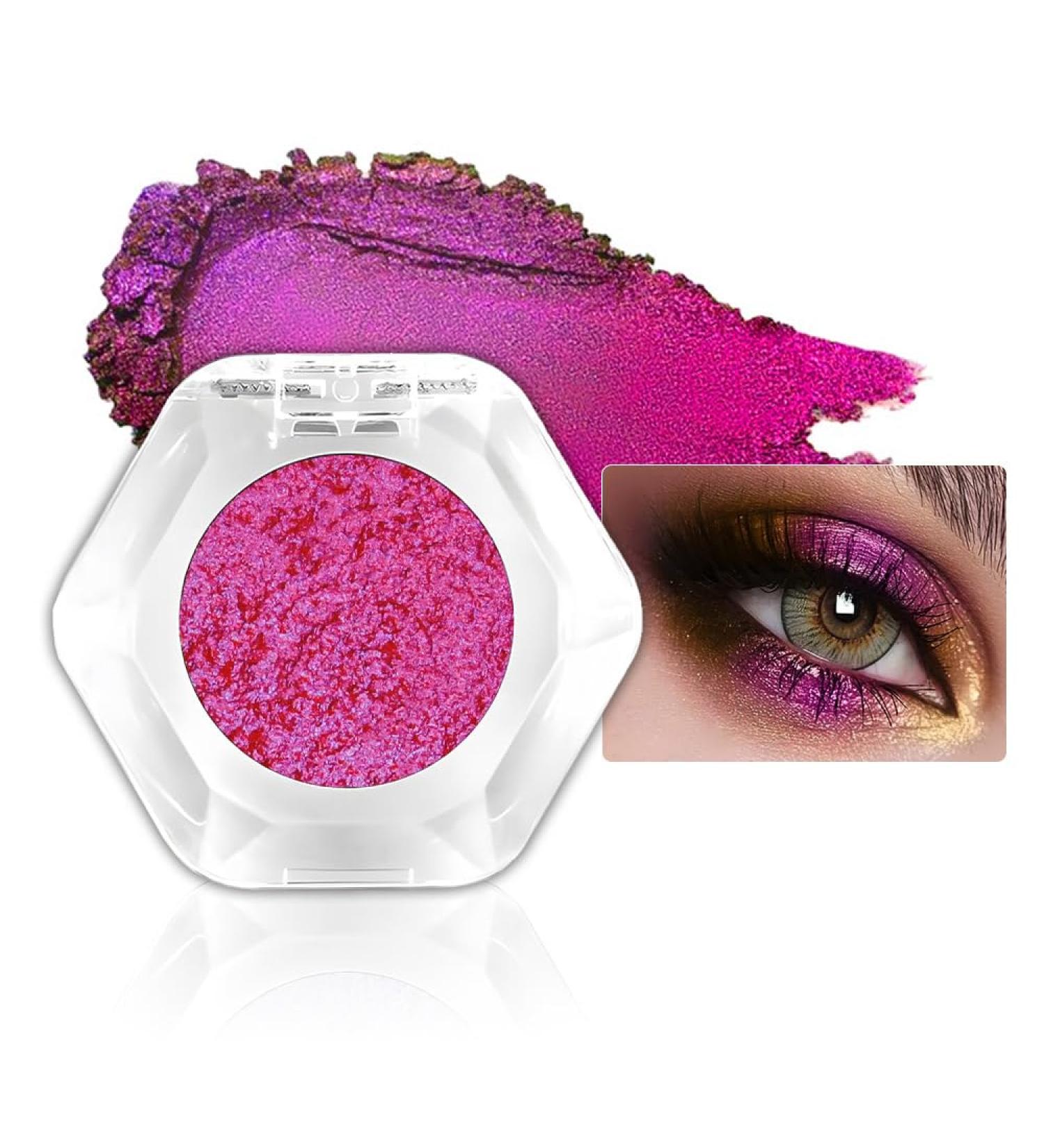 Holographic Glitter Multichrome Eyeshadows | Sparkly Metallic Chameleon Makeup | Multi-Dimensional Festive Eye Looks | International Shipping - Buy Online on GoSupps.com