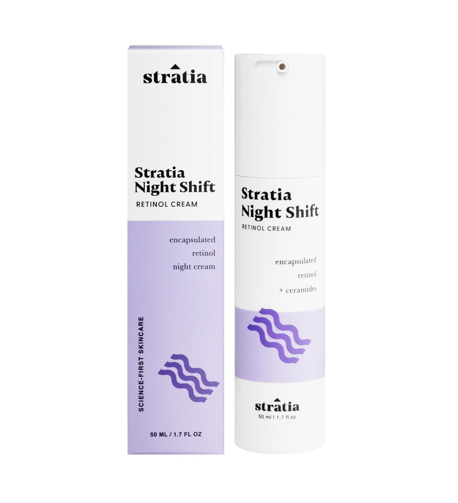 Stratia Night Shift: Age-Defying Night Cream with Encapsulated Retinol for All Skin Types 1.7 Fl Oz | Buy Internationally - Buy Online on GoSupps.com