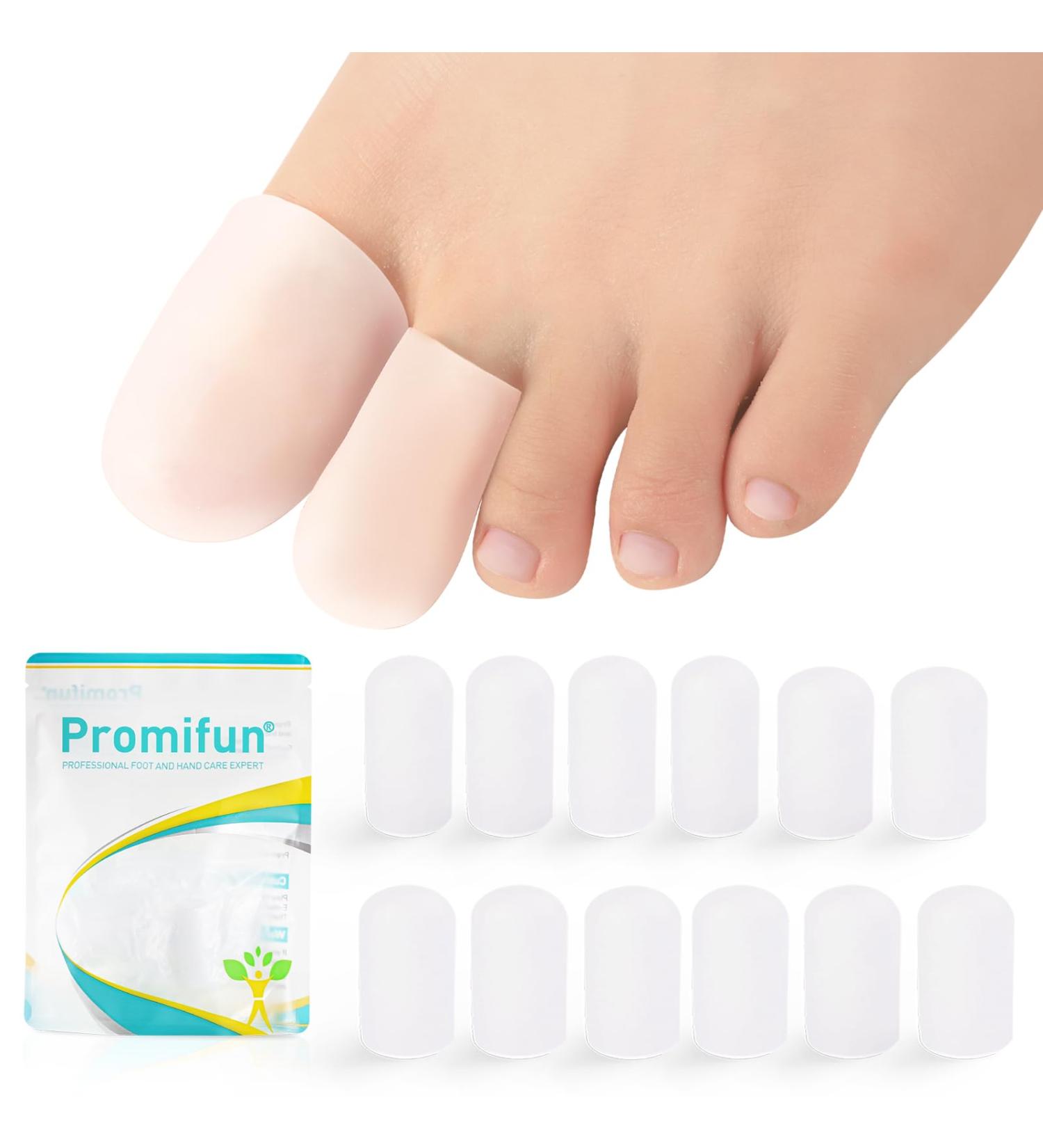Silicone Toe Protectors - 4 Pairs Gel Toe Sleeves with Aloe Vera - Pain Relief & Corn Protection - Multi-Size Transparent Caps - Buy Online on GoSupps.com