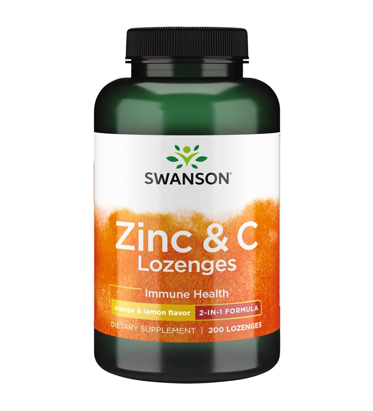 Swanson Zinc & Vitamin C Lozenges 200ct - 25/100mg Immune Support - Buy Online on GoSupps.com