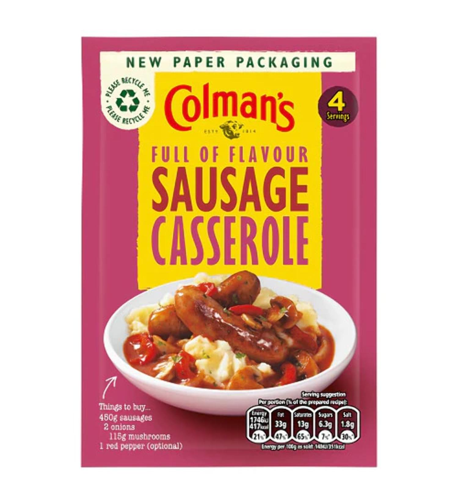 Colman's Sausage Casserole Recipe Mix 39g