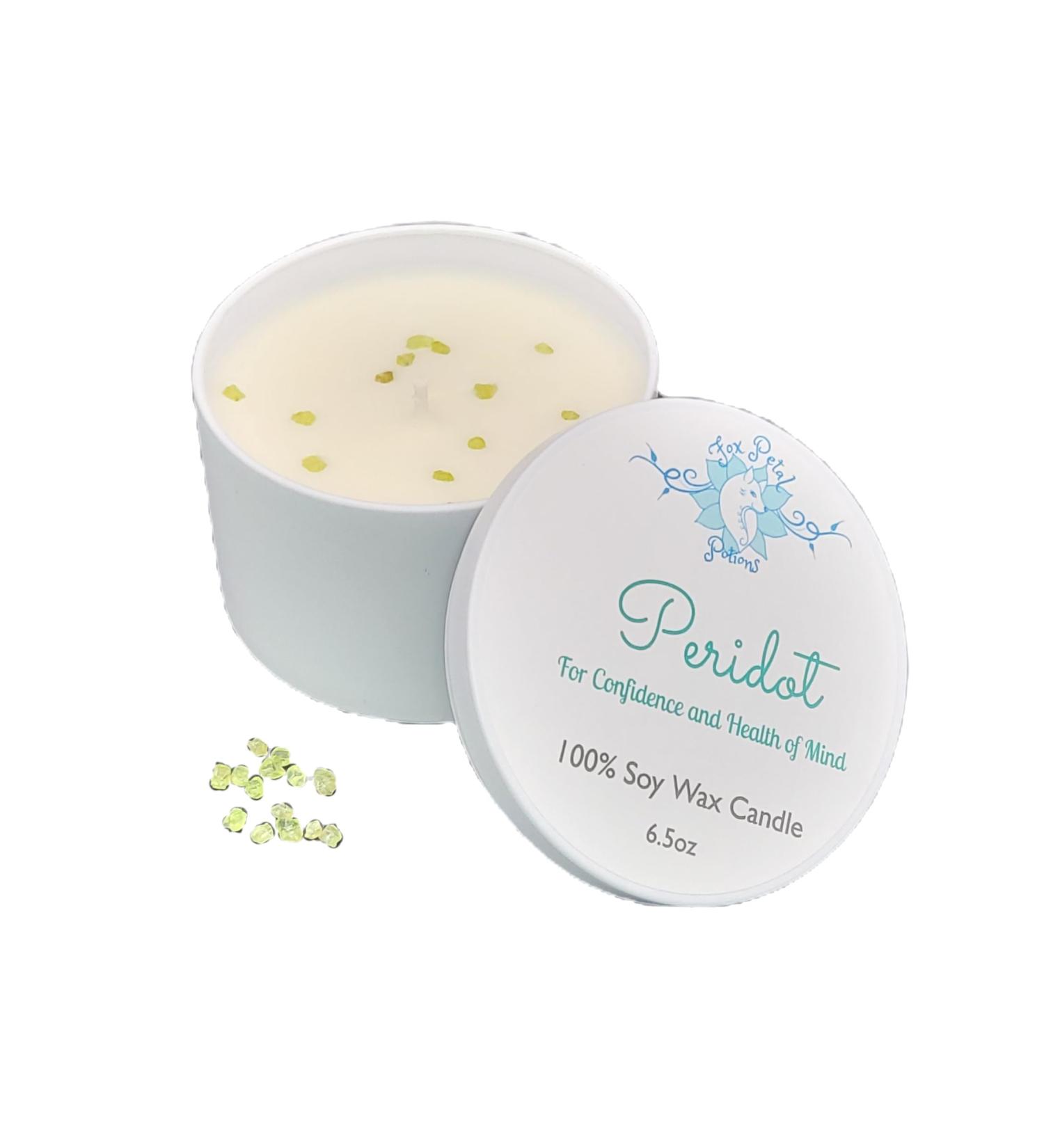 Shop Gem Candle: Peridot for Confidence & Mental Health | International Shipping - Buy Online on GoSupps.com