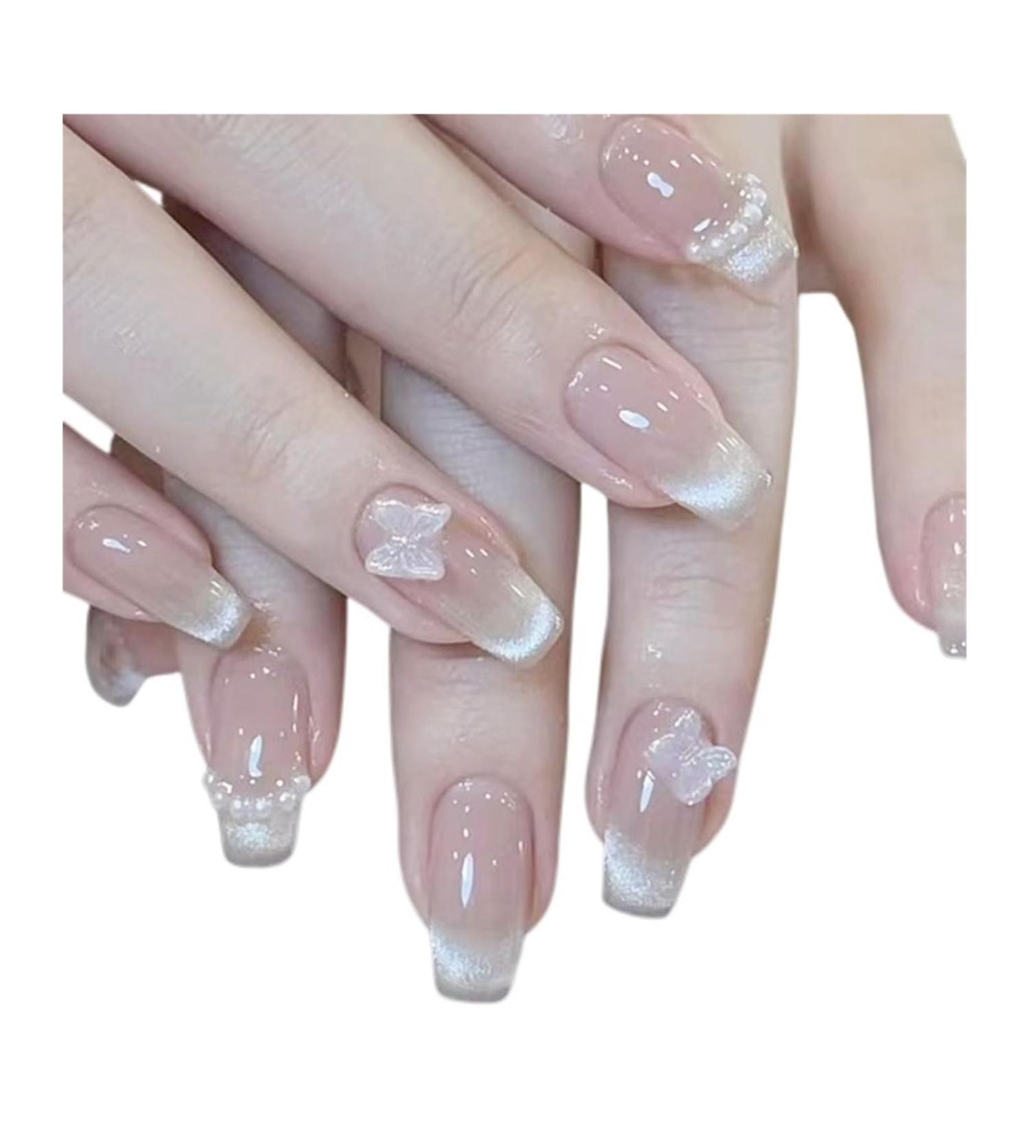 Handmade nail art wearing spring style butterfly detachable nail patch(XS) - Buy Online on GoSupps.com