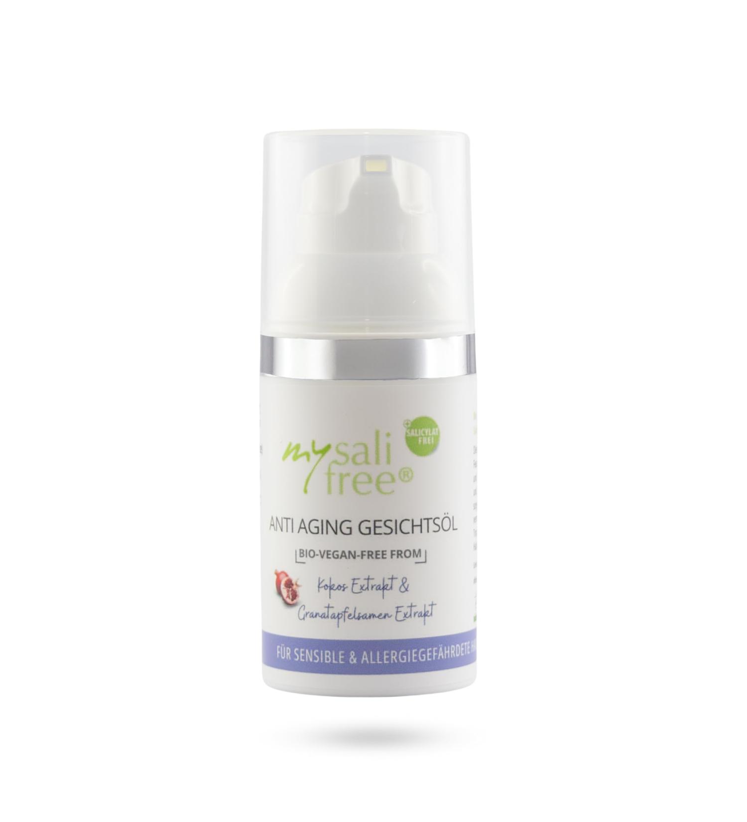  mysalifree Organic anti-aging facial oil - Intensive care for sensitive skin - With a delicate coconut fragrance - 30 ml - Unique in the world - 100% certified organic cosmetic - Buy Online on GoSupps.com