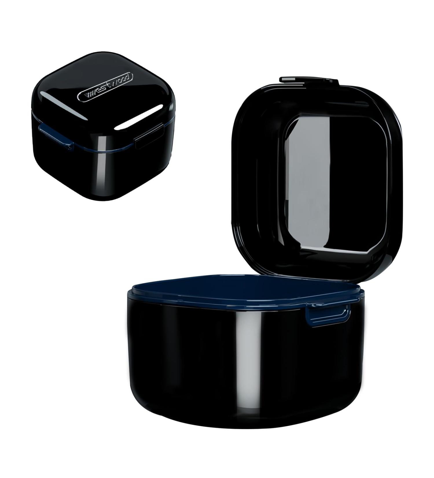 Portable Denture Box & Sieve | Travel-Friendly Container for False Teeth & Prostheses Cleaning - Buy Online on GoSupps.com