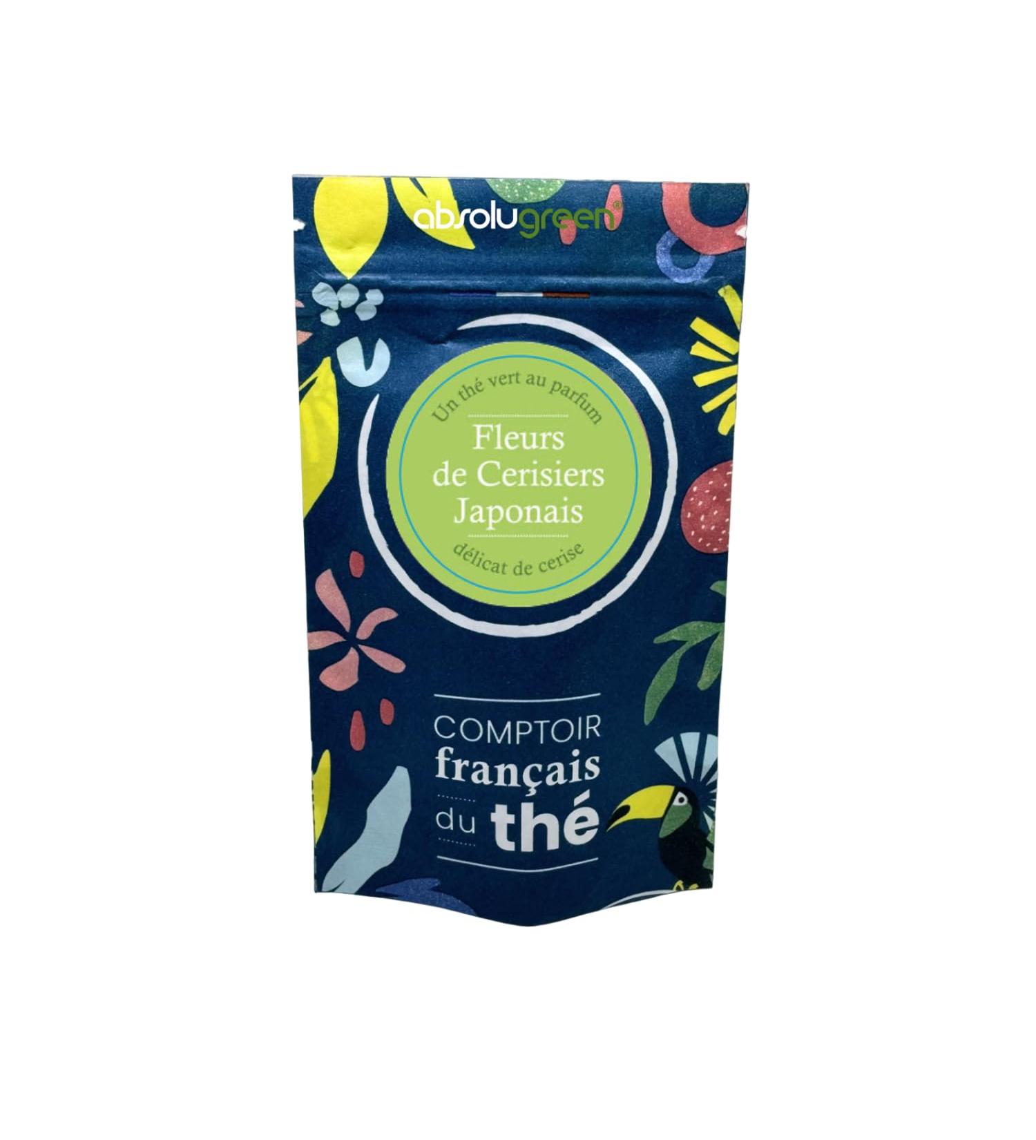 Japanese Cherry Blossom Green Tea - French Tea Counter - Cherry Green Tea & Almond - Maison Fran aise - Loose Tea (80 GR) - Buy Online on GoSupps.com