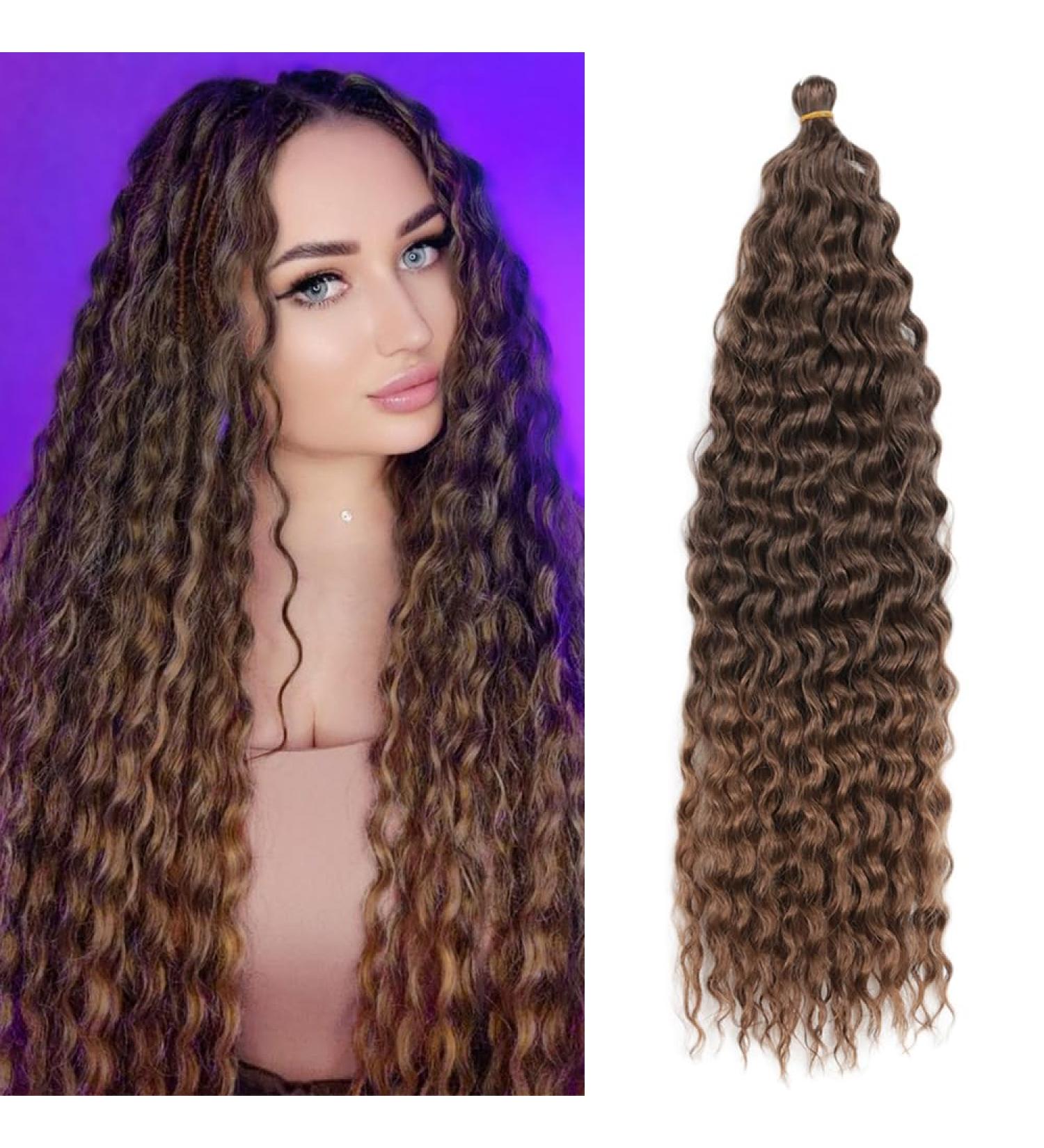 Deep Twist Crochet Hair | Ombre Kinky Curl Braided Extensions | 26 Inch Water Shaft Twist Hair Bundles - 3 Packs T4/10# - Buy Online on GoSupps.com