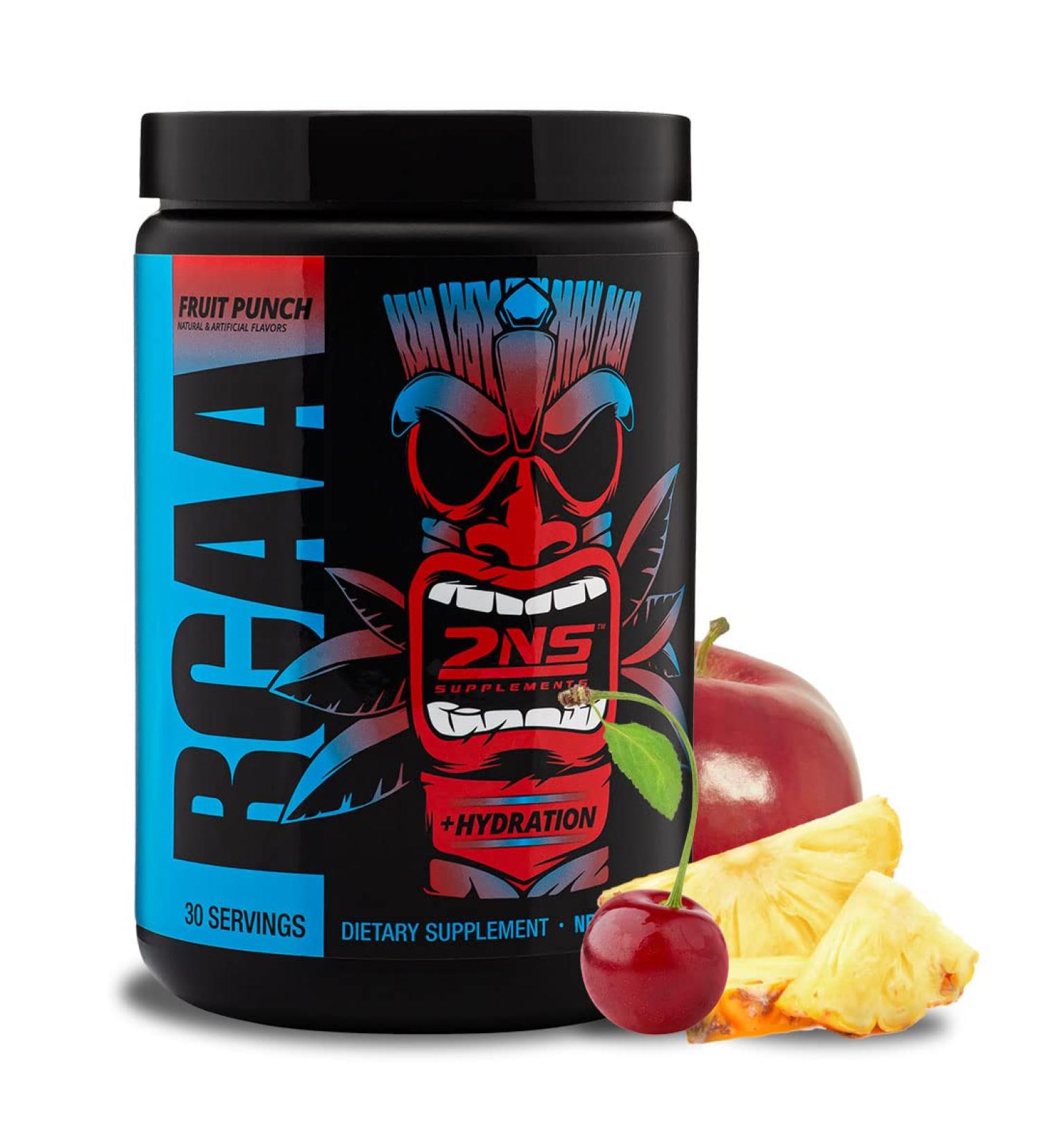 2nd Nature Supplements BCAA Fruit Punch - 30 Servings 9g Branched Chain Amino Acids for Muscle Growth & Recovery - Electrolyte Support No Sugars or Colors Added - International Shipping Available - Buy Online on GoSupps.com