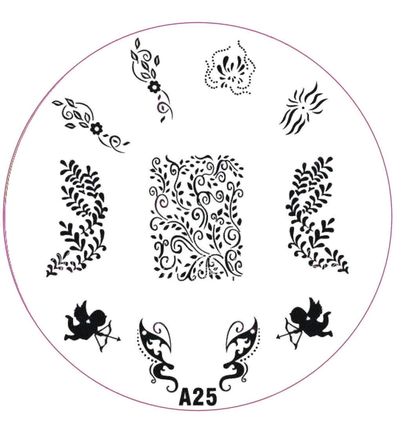 ++SPECIAL ITEM++ Stamping stencil A-Series: A25 Armor butterfly wings angel flourish