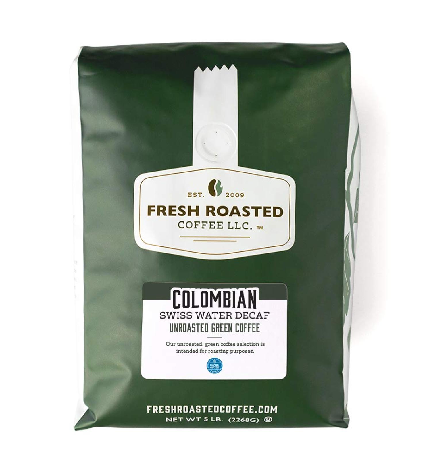 5lb Fresh Roasted Unroasted Swiss Water Decaf Colombian Coffee - Kosher | 5lb Pack | Colombian SW Decaf - Buy Online on GoSupps.com