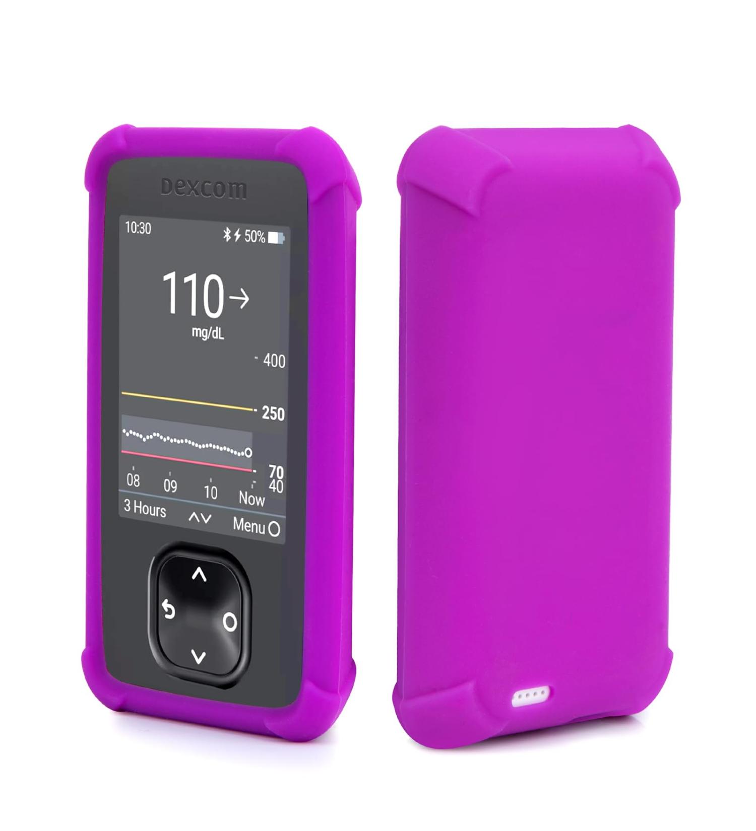 YOUSHARES Dexcom G7 Receiver Case - Shockproof Anti-Scratch Anti-Slip Cover for Dexcom G7 Glucose Monitor (Purple) Purple Case - Buy Online on GoSupps.com