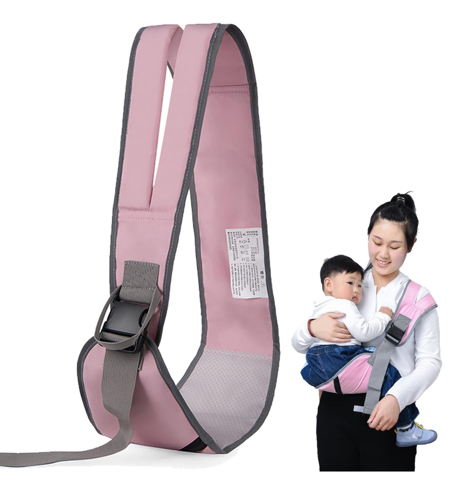 Portable Ergonomic Baby Sling | Adjustable Comfort Shoulder Straps | Soft Anti-Slip Toddler Carrier for Newborns up to 55lbs - Pink - Buy Online on GoSupps.com
