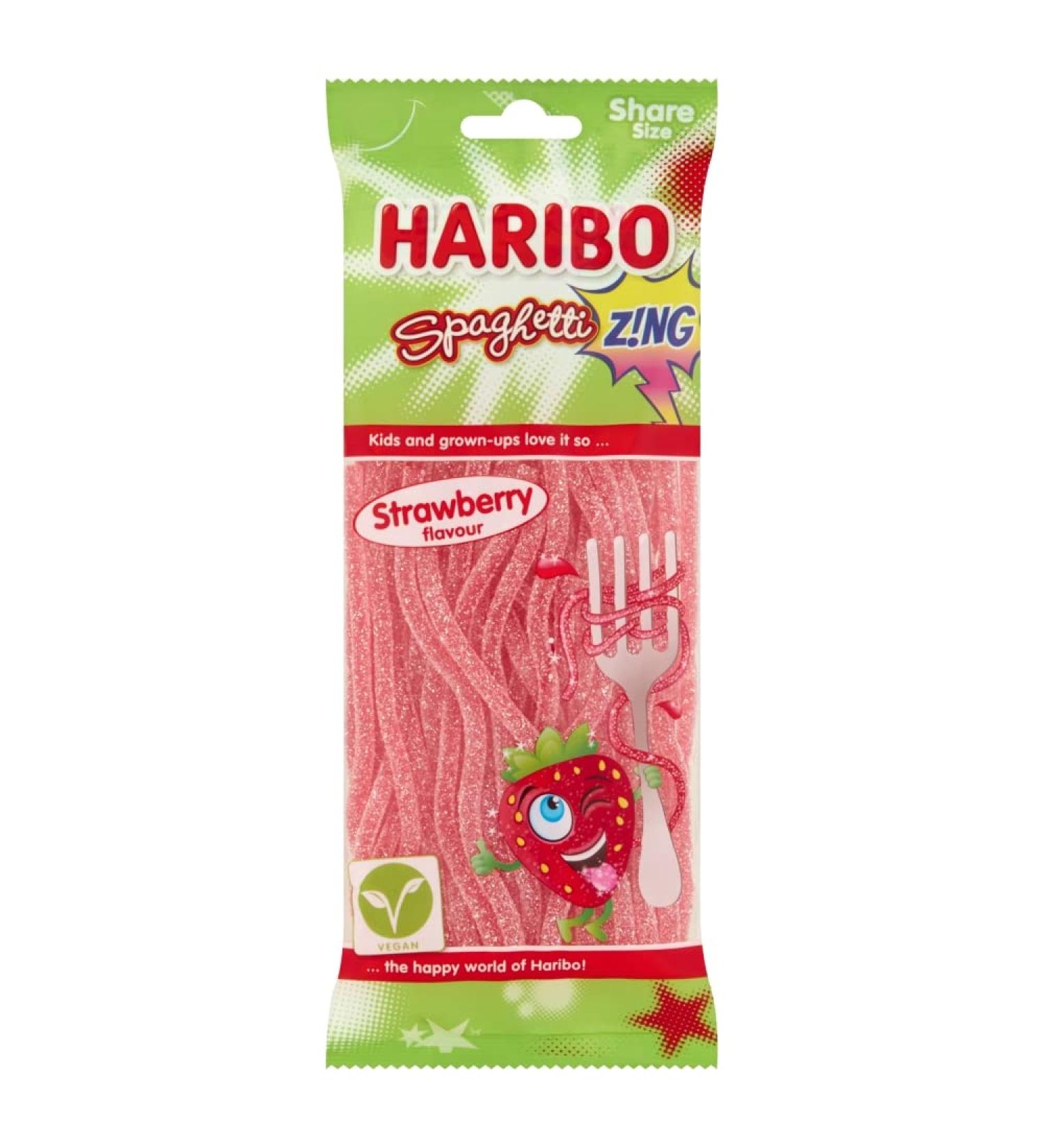 Strawberry Spaghetti Zing 140g Sweets Sharing Bag - Buy Online on GoSupps.com
