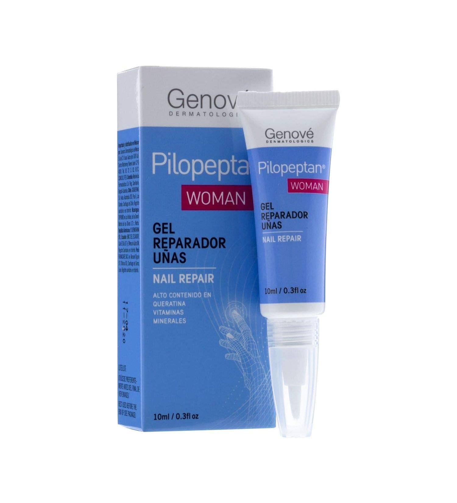 Genov Pilopeptan Woman Nail Repair Gel 10ml - Strengthens and Hydrates Nails - Nail Repair Treatment from Spain - Buy Online on GoSupps.com