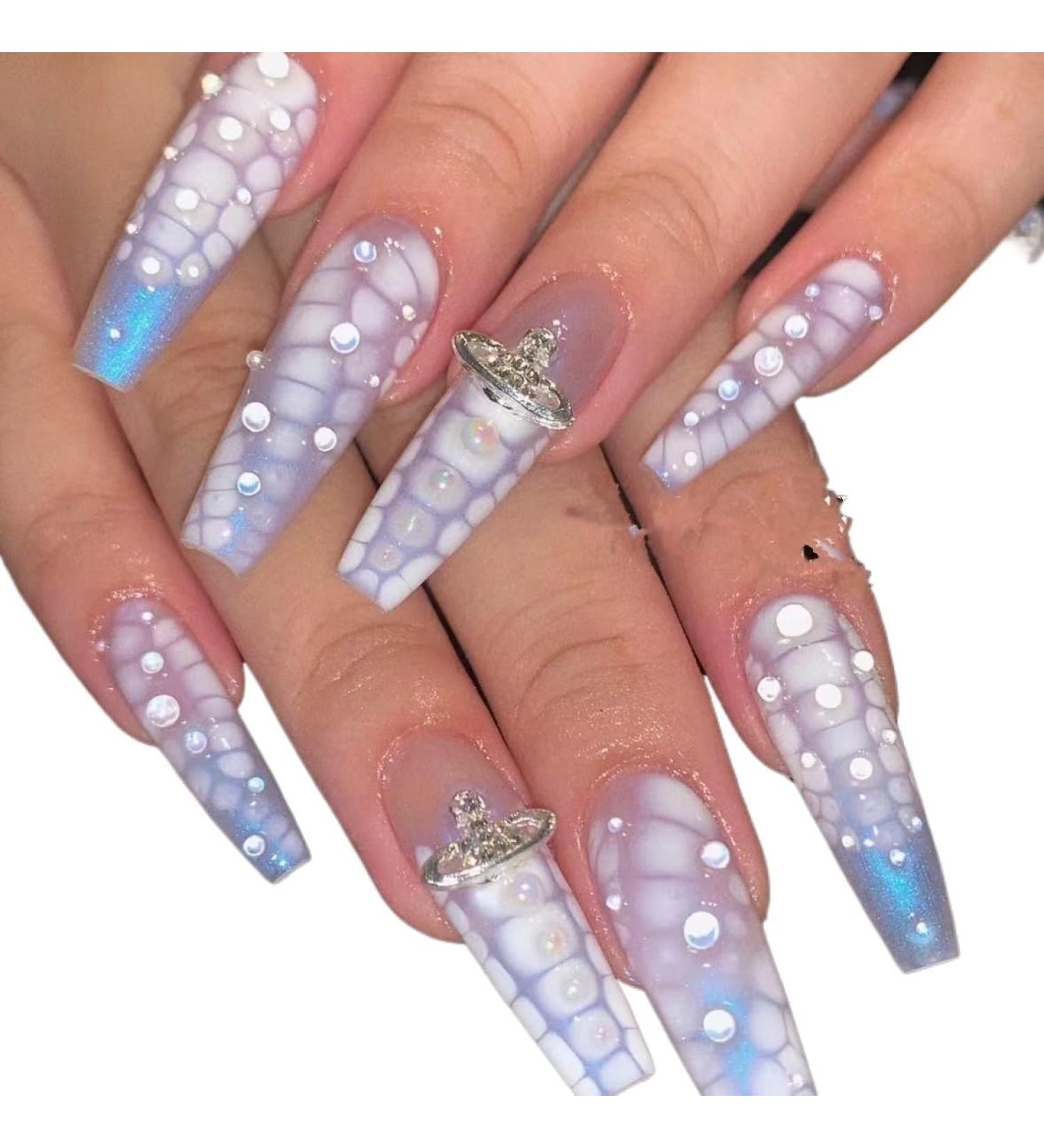 Temperament-enhancing manicure manicure wearing a hand-customized manicure finished product fake nails Europe and America wearing a versatile detachable armor.(S)