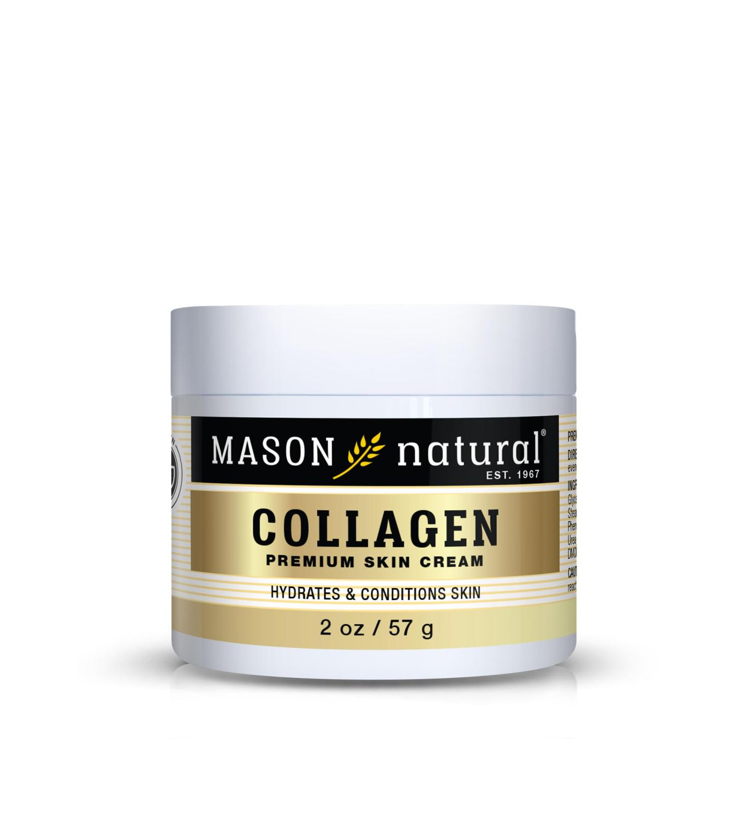MASON NATURAL Collagen Premium Skin Cream - Anti Aging Face and Body Moisturizer Intense Skin Hydration and Firmness Pear Scent Paraben Free 2 OZ 3 Pack - Buy Online on GoSupps.com