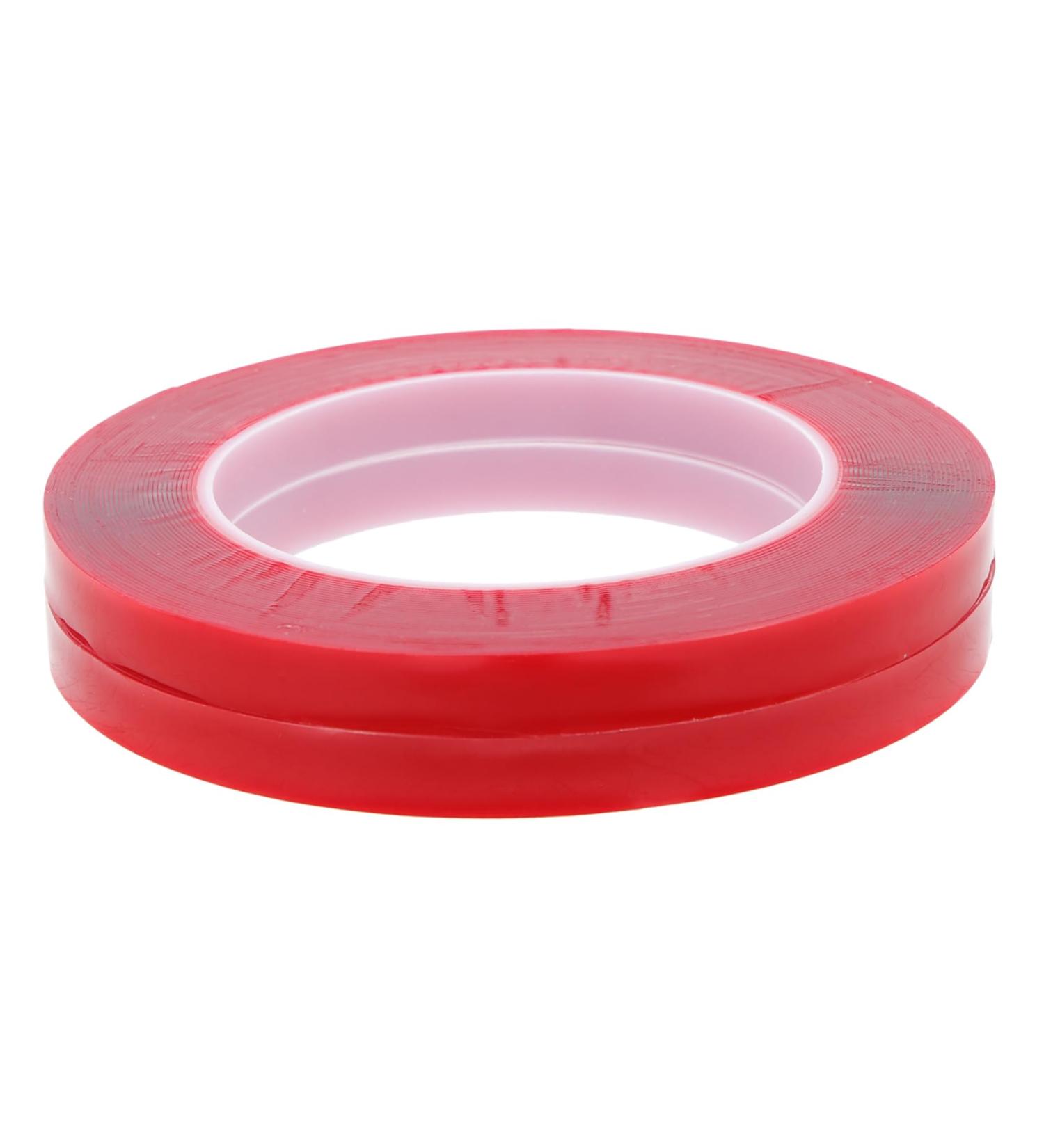 NUOBESTY 2 Rolls Transparent Double-sided Tape Double Sided Tape Clear Nail Stand for Press on Press on Nail Tape Nail Display Holder Clear Tape Red Color Card No Trace No Substrate Acrylic - Buy Online on GoSupps.com