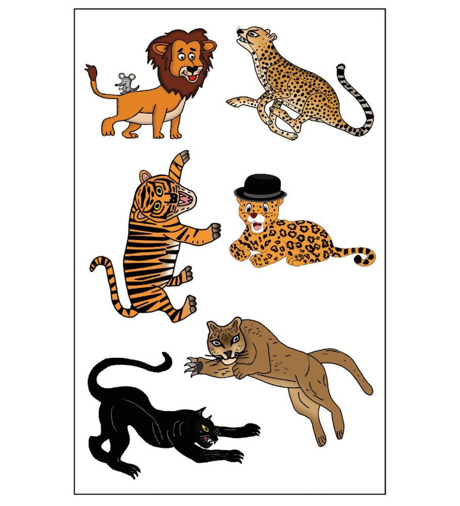 Premium Big Cat Tattoos - Lion, Cheetah, Tiger, Jaguar, Panther, Mountain Lion/Cougar - Buy Online on GoSupps.com