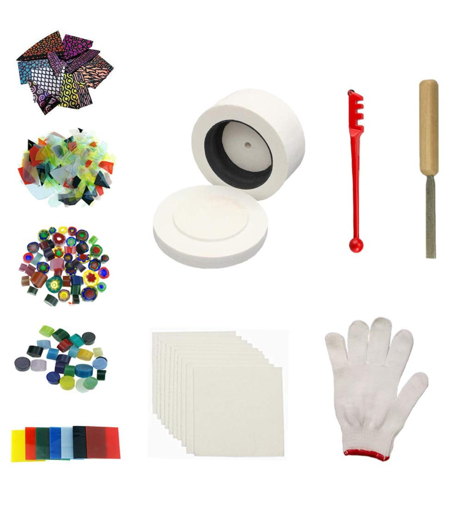 Small Microwave Kiln Kit 10pcs Set for Glass Fusing Jewelry Making - Buy Online on GoSupps.com