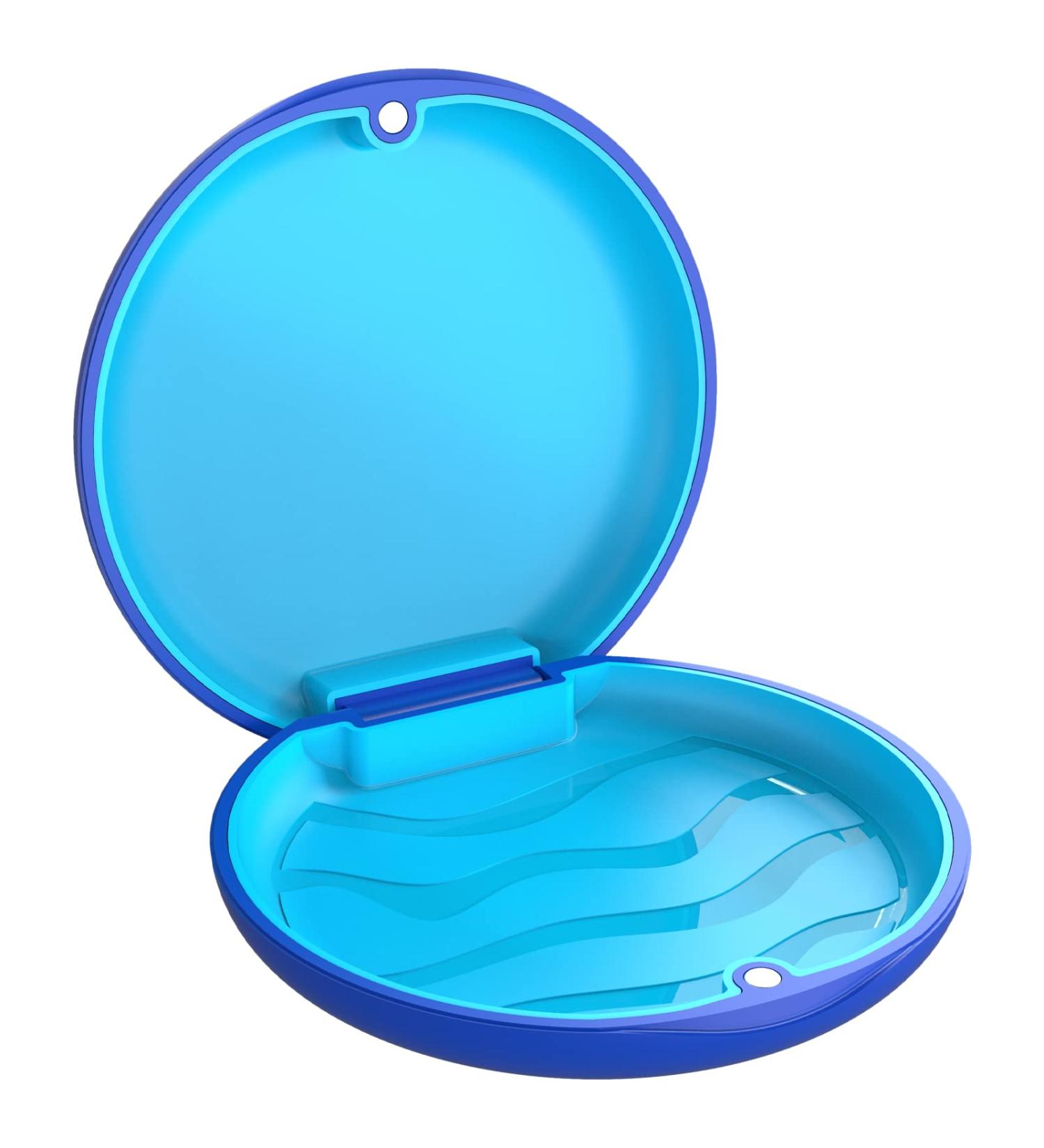 Dnom Bite Can: Durable Denture Container & Prosthesis Box with Silicone Mat - Perfect for Braces & Dental Care - Buy Online on GoSupps.com