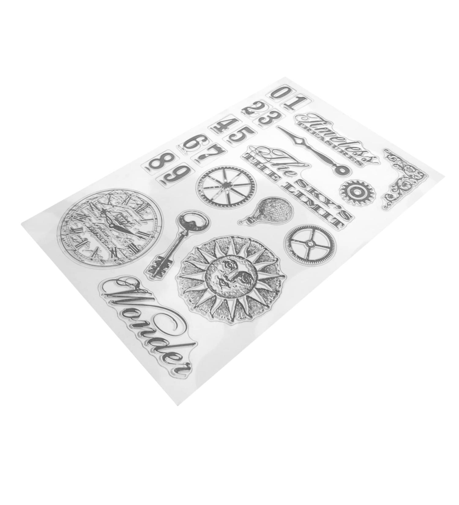 Lurrose Postage Stamps Scrapbook Embellishments Clear Stamp Block Mailing Stamps Silicone Stamps Seal Fine - Buy Online on GoSupps.com