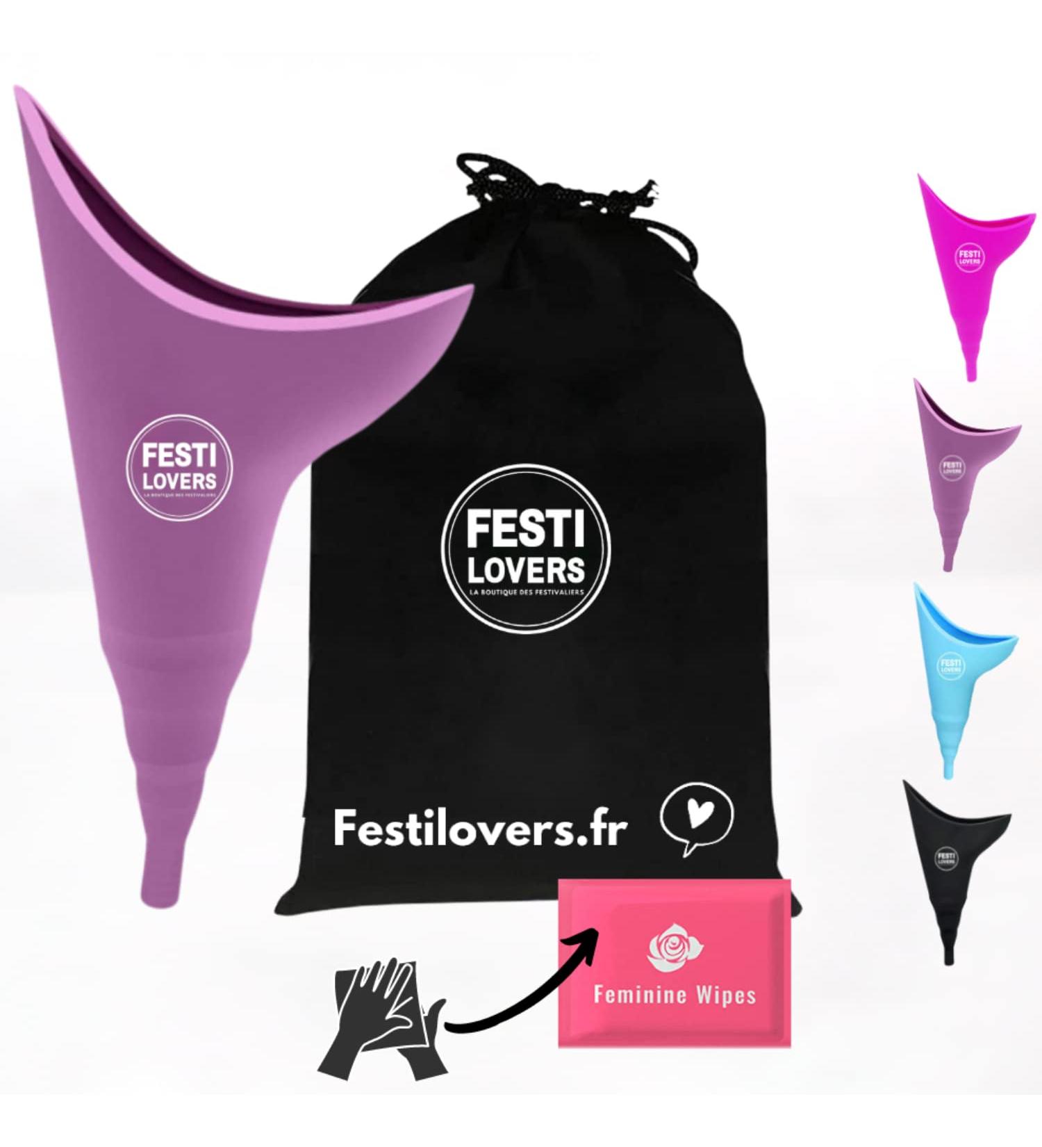 Fixed Waterproof Urinal for Women - Portable Pink Toilet Solution with Hygiene Cloths for Outdoor Festivals & Travel - Buy Online on GoSupps.com