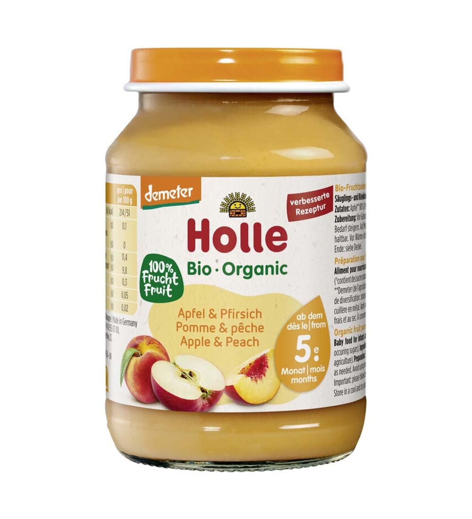 HOLLE BABYFOOD Set of 6 Demeter Apple & Peach Glasses 190g