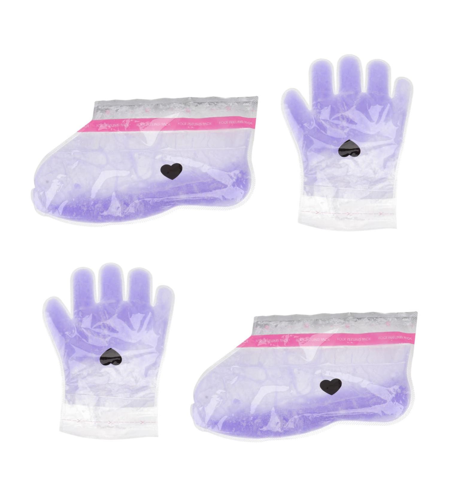 Mikinona 2 Pairs Wax Gloves Wax Cover Kit Paraffin Wax Feet Film Wax Hand Cover Hand Moisturizing Kit Beauty Hand Wax Cover Close Friends Set of Feet Spa Purple Non-woven Fabric - Buy Online on GoSupps.com