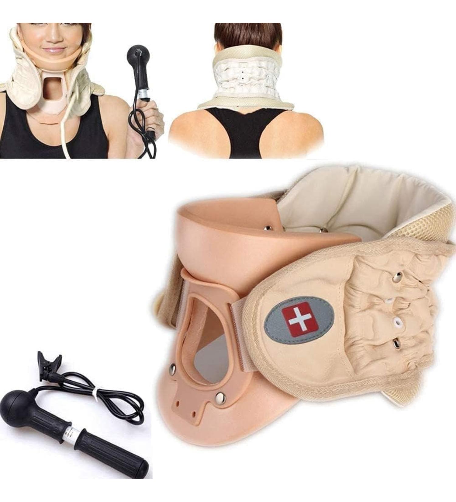 Safrol Neck Care Recovery Tool | Adjustable Neck Stretcher with Air Pump for Home Use | Decompression Collar for Neck Pain Relief - Buy Online on GoSupps.com