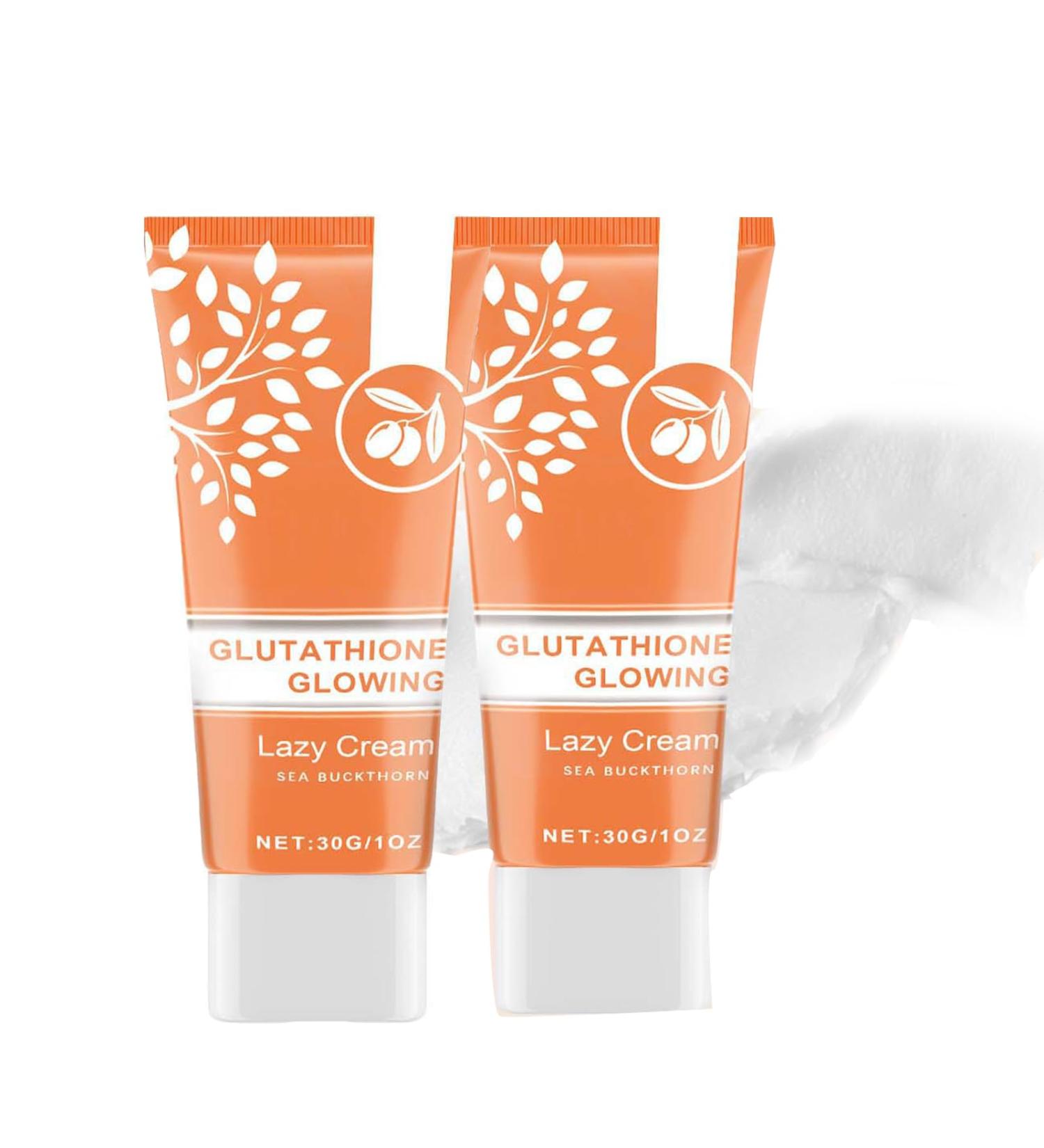 Lazy Cream Brightening Cream Whitening Face Cream Creme Eclaircissante Facial Creme Blanchissante Facial Lightening Face Cream Lotion Whitening Lazy Cream Orange Exfoliating Brightening Gel (2pc) - Buy Online on GoSupps.com