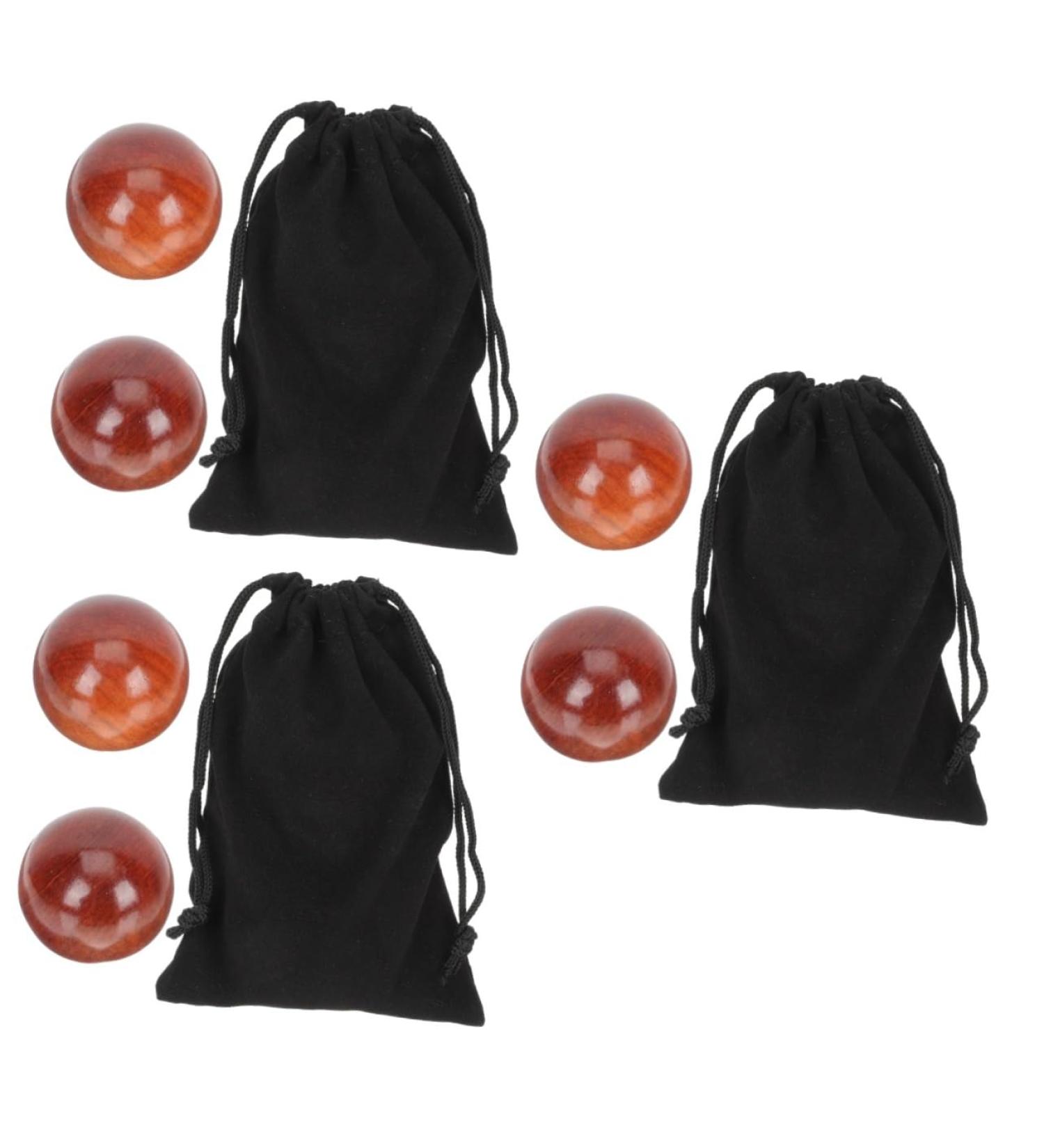 Magiclulu 6 Pcs Wooden Health Meditation Massage Balls - Hand Massager & Roller | International Shipping - Buy Online on GoSupps.com