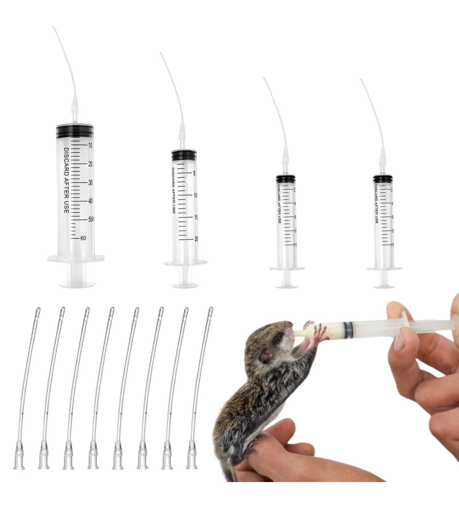 Baby Bird Feeding Syringe Set 10ml 20ml 60ml Pet Parrot Feeding Syringe with Tubes Bird Syringe Feeder Measuring Syringe Tools for Feeding Small Animals Scientific Industrial Labs (10ml+20ml+60ml) - Buy Online on GoSupps.com