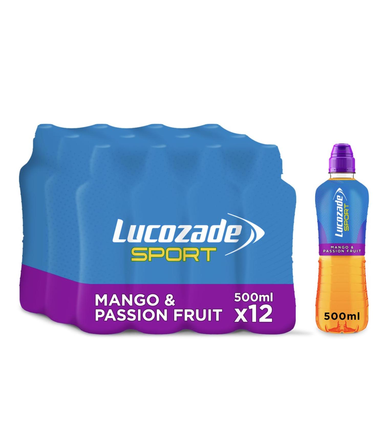 Lucozade Sport Energy Istotonic Drink Mango & Passionfruit 500ml (12)