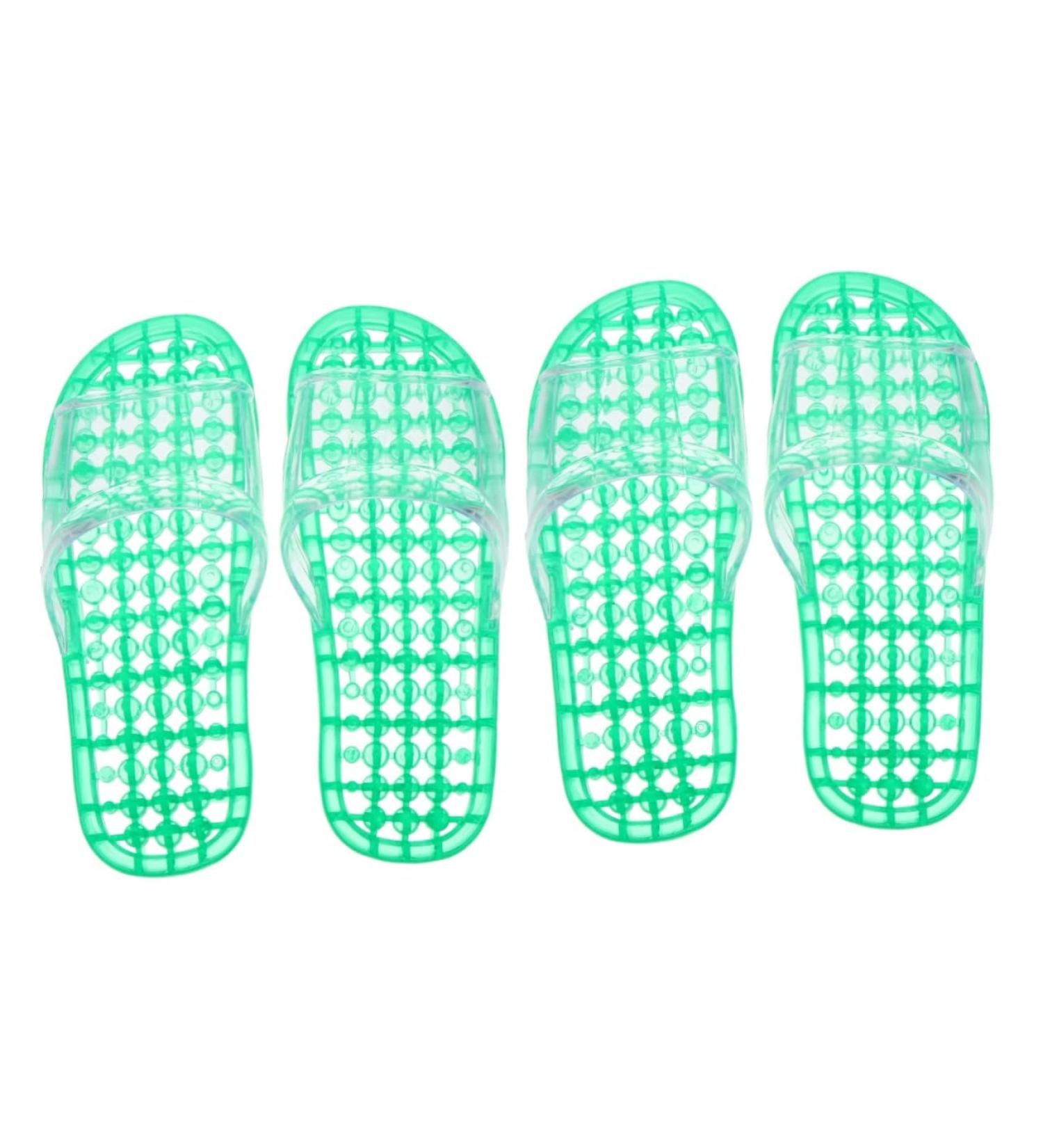 MAGICLULU 2 Pairs Slippers Quick Drying Shower Slippers Green Home Indoor Slippers Non Dorm Shoes Gym Foot Spa Soak Tub Shower Footware Massaging Travel Pvc Household Plastic Barrel 23x9cm 6x2pcs Greenx2pcs - Buy Online on GoSupps.com