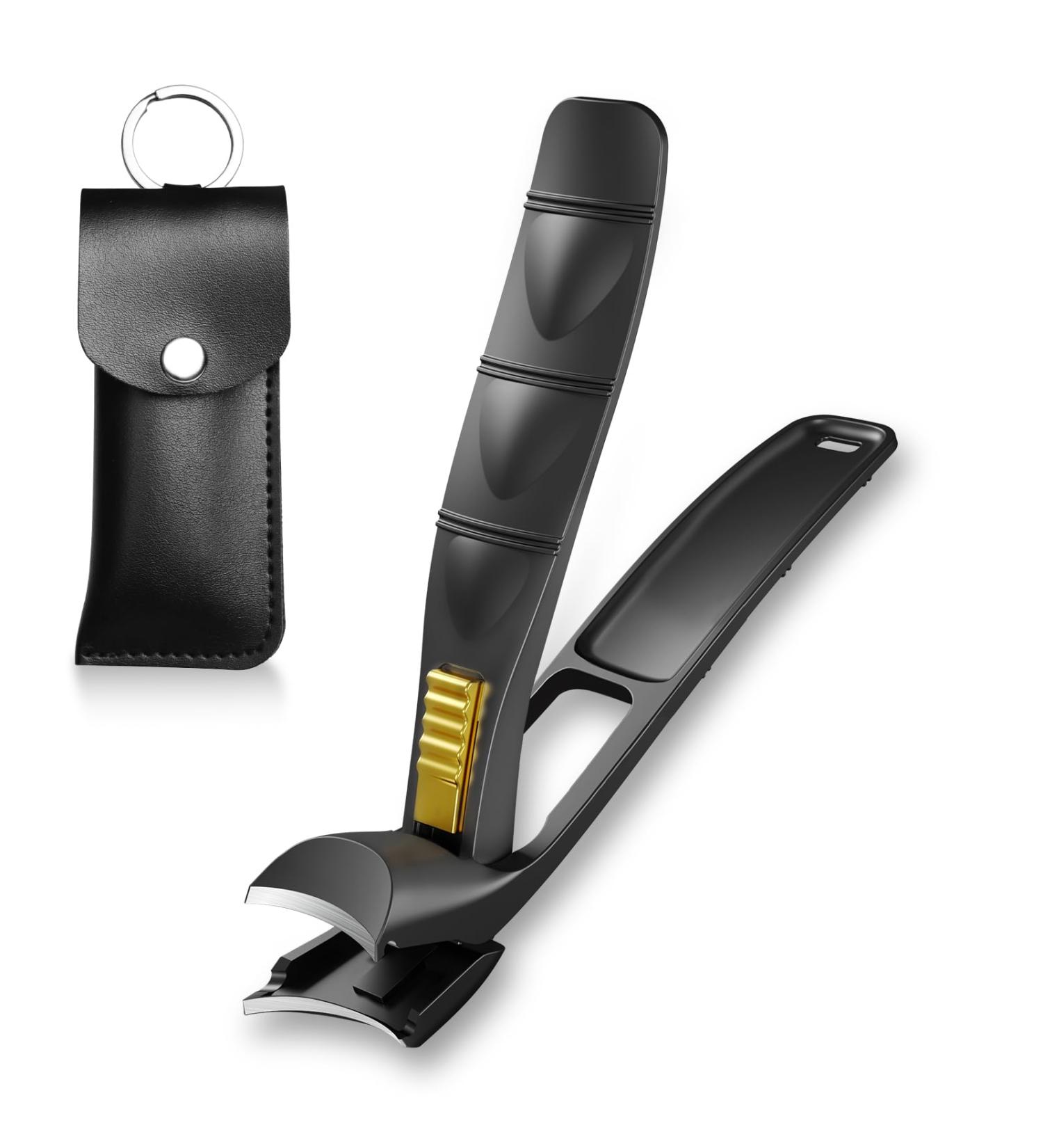 Professional Toenail Clippers for Seniors | Angled Head Nail Cutter for Thick Nails | Lockable Trimmer with Catcher | Perfect for Men & Women - Buy Online on GoSupps.com