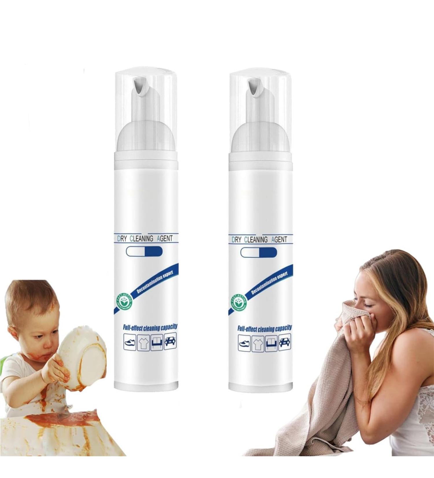 Dry Foam Cleaner 2023 New Dry Foam Cleaner Stain Remover Active Enzyme Stain Remover 100ml Wash-Free Foam Cleaner Garment Stubborn Stain Cleaner Oil Remover (2 PCS) - Buy Online on GoSupps.com