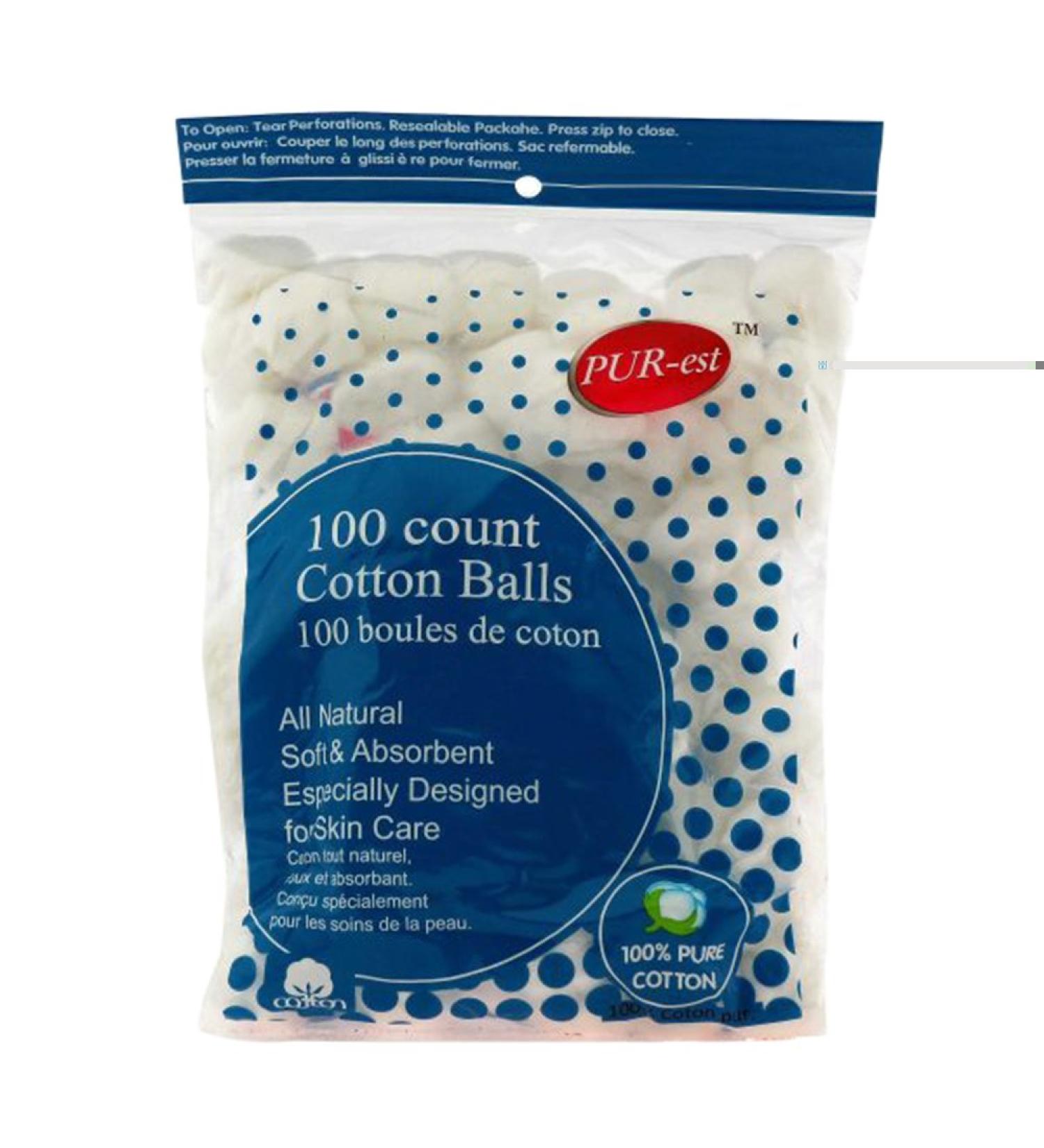 Cotton Balls - 100 count by PUREST